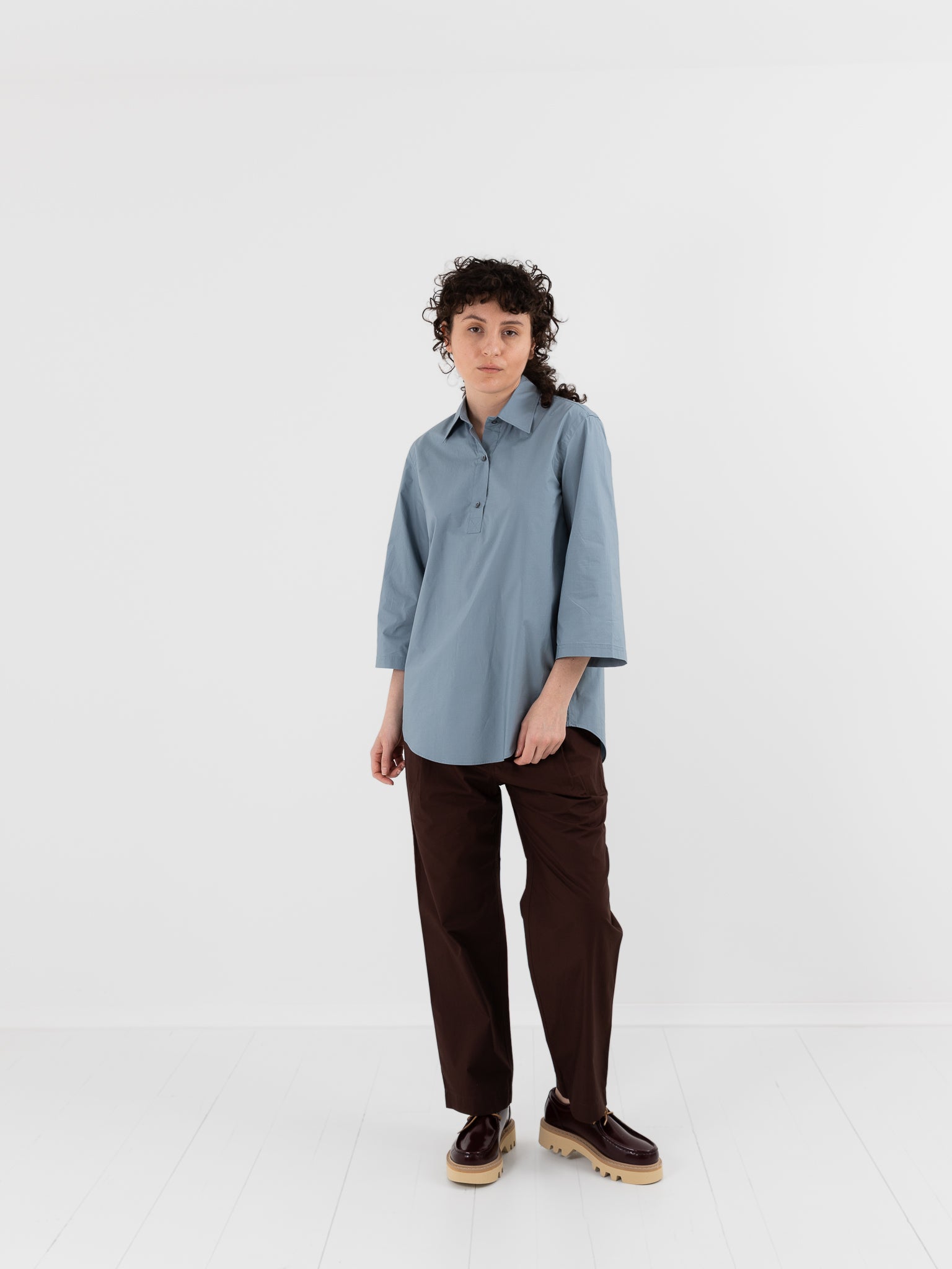 Sofie D'Hoore Bait Shirt in Mercury - SOFIE D'HOORE at Worthwhile - shop TOP