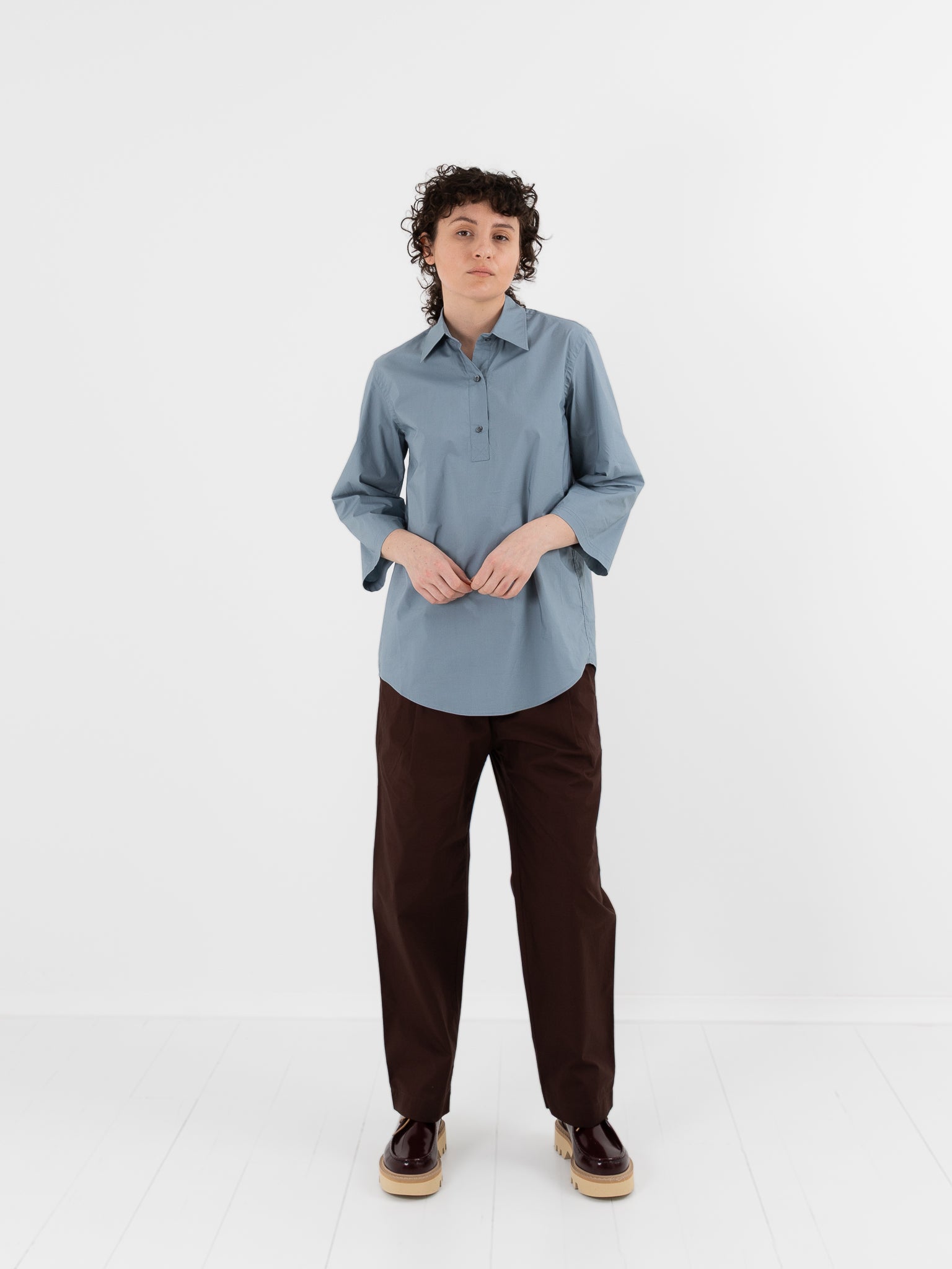 Sofie D'Hoore Bait Shirt in Mercury - SOFIE D'HOORE at Worthwhile - shop TOP