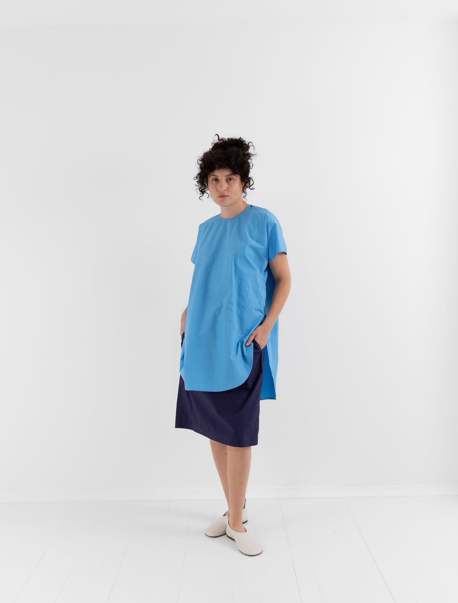 Sofie D'Hoore Bront Shirt in Azure - SOFIE D'HOORE at Worthwhile - shop TOP