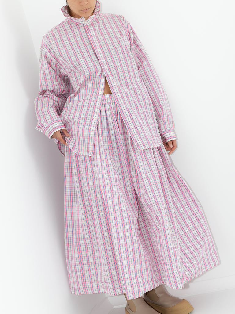 Sofie D'Hoore Shea Skirt, Pink Check - Worthwhile
