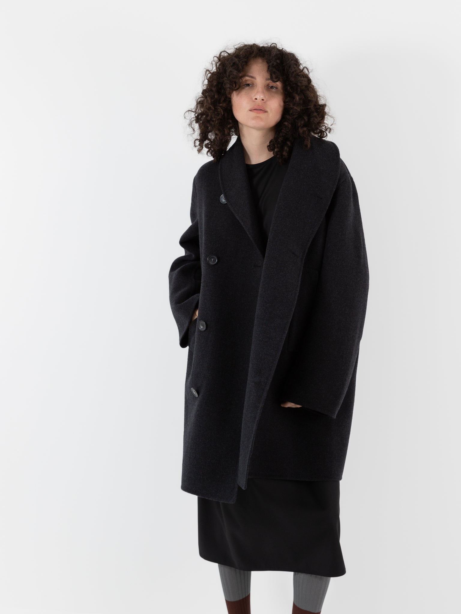 SOFIE D'HOORE コート　36 メルトン　ダークネイビー SOFIE D'HOORE コート 36 メルトン ダークネイビー