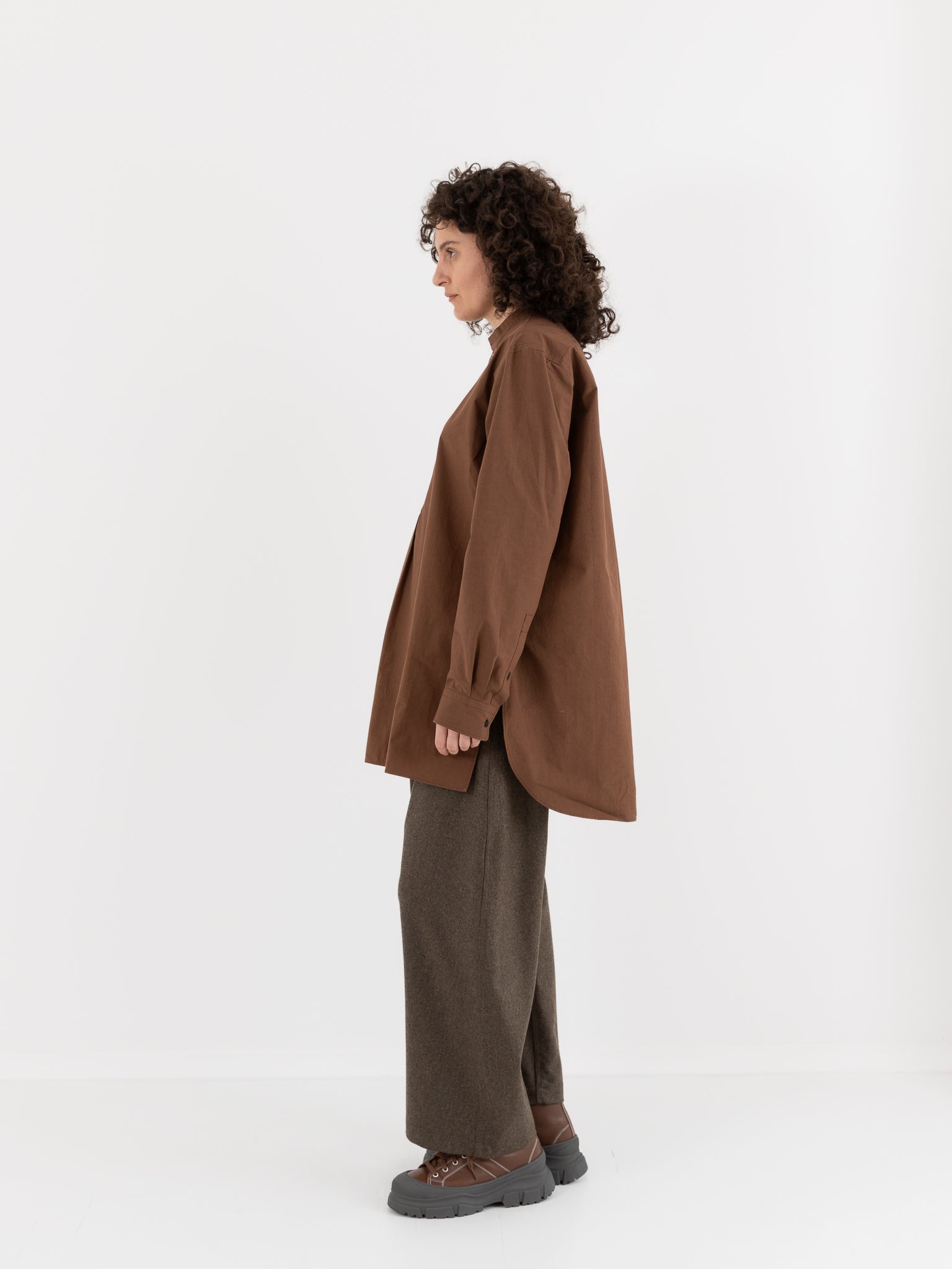 Sofie D'Hoore Baselitz Shirt in Chestnut - SOFIE D'HOORE at Worthwhile