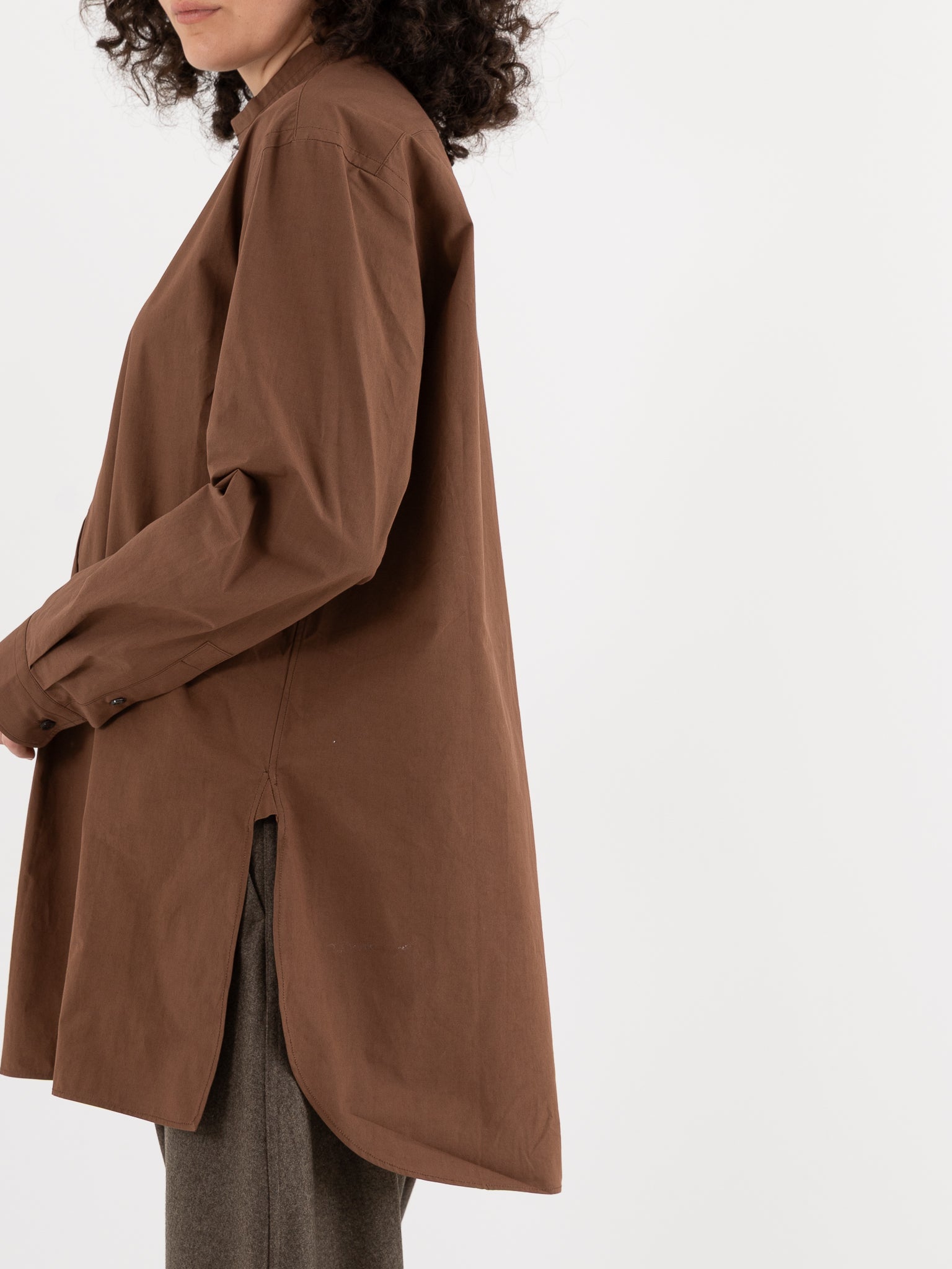 Sofie D'Hoore Baselitz Shirt in Chestnut - SOFIE D'HOORE at Worthwhile