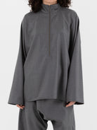 Sofie D'Hoore Carracci Zip Shirt in Mid Grey - SOFIE D'HOORE at Worthwhile