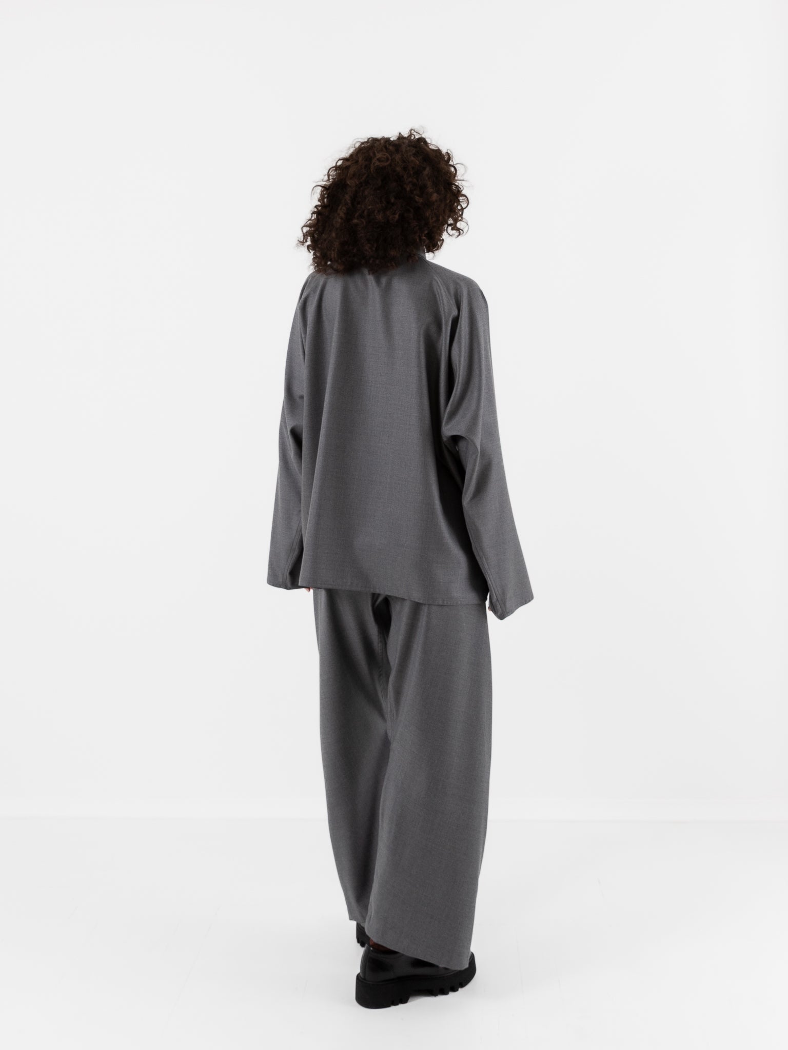 Sofie D'Hoore Carracci Zip Shirt in Mid Grey - SOFIE D'HOORE at Worthwhile