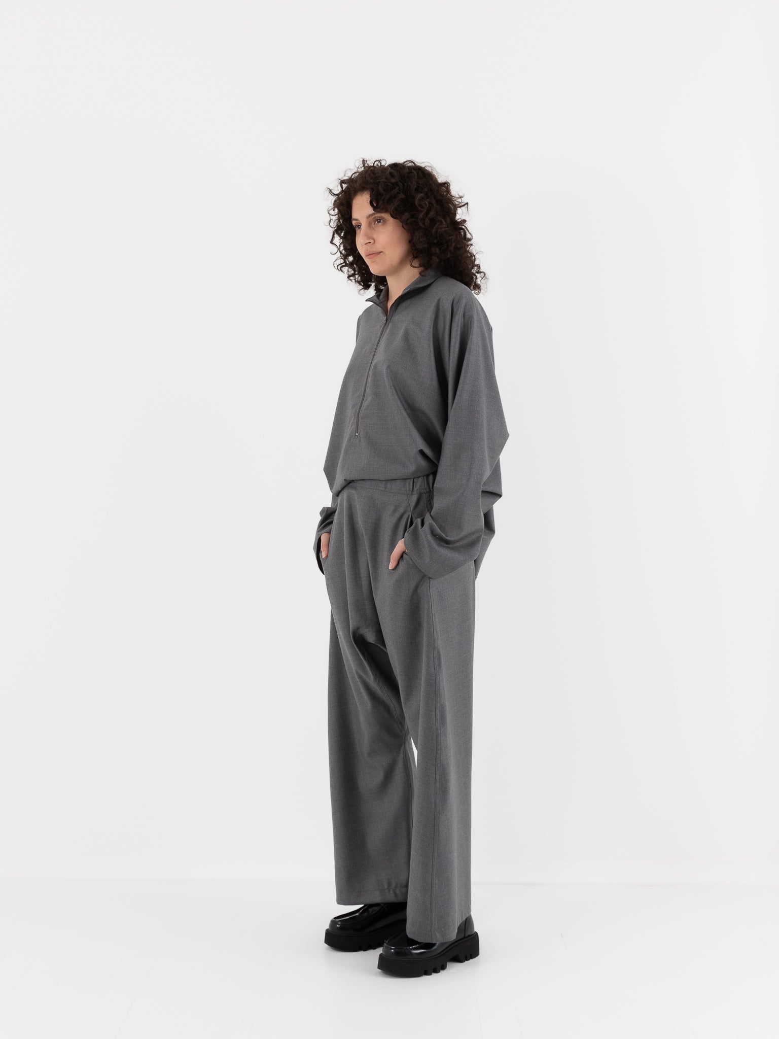 Sofie D'Hoore Plof Pant in Mid Grey - SOFIE D'HOORE at Worthwhile