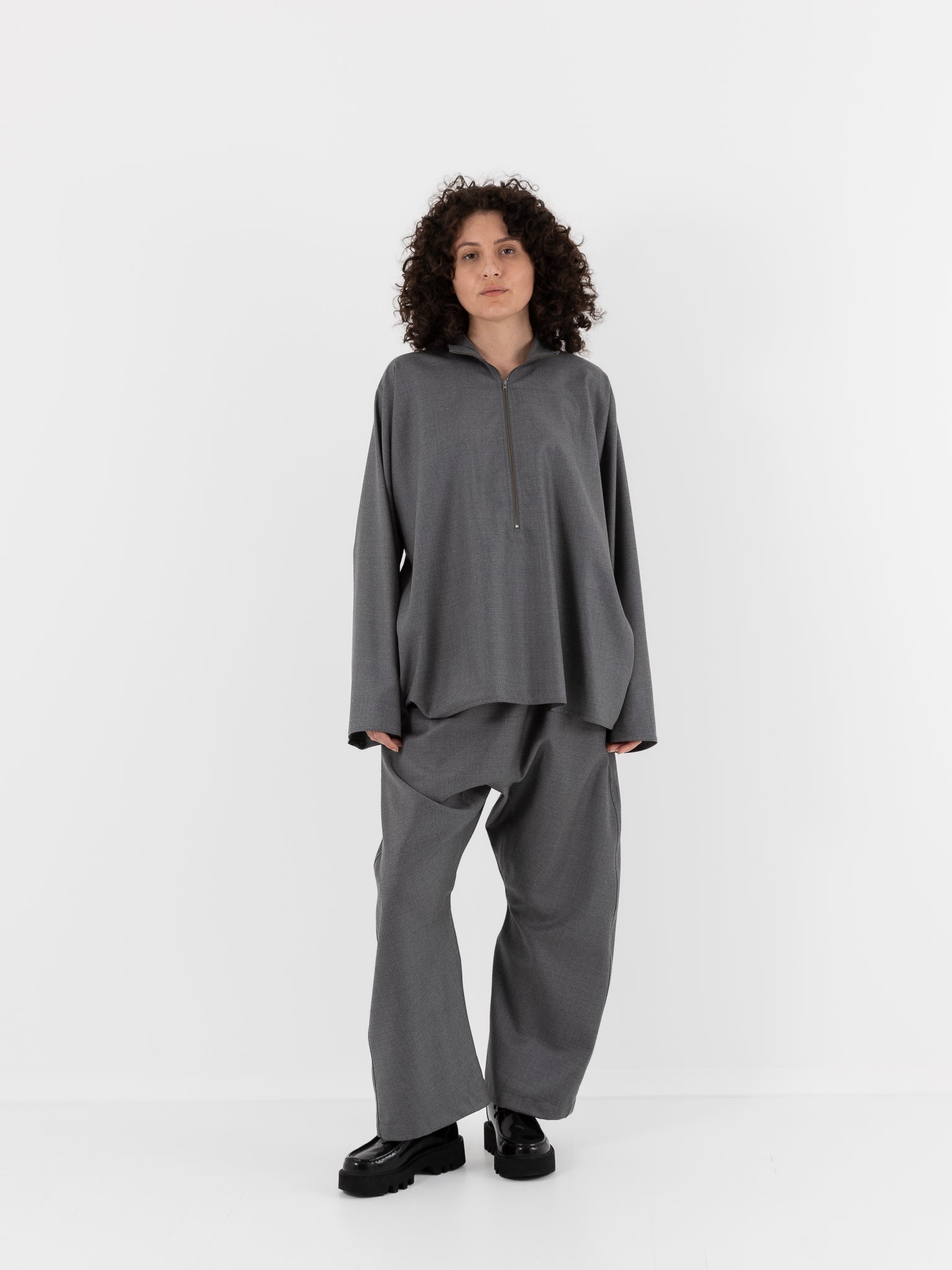 Sofie D'Hoore Plof Pant in Mid Grey - SOFIE D'HOORE at Worthwhile