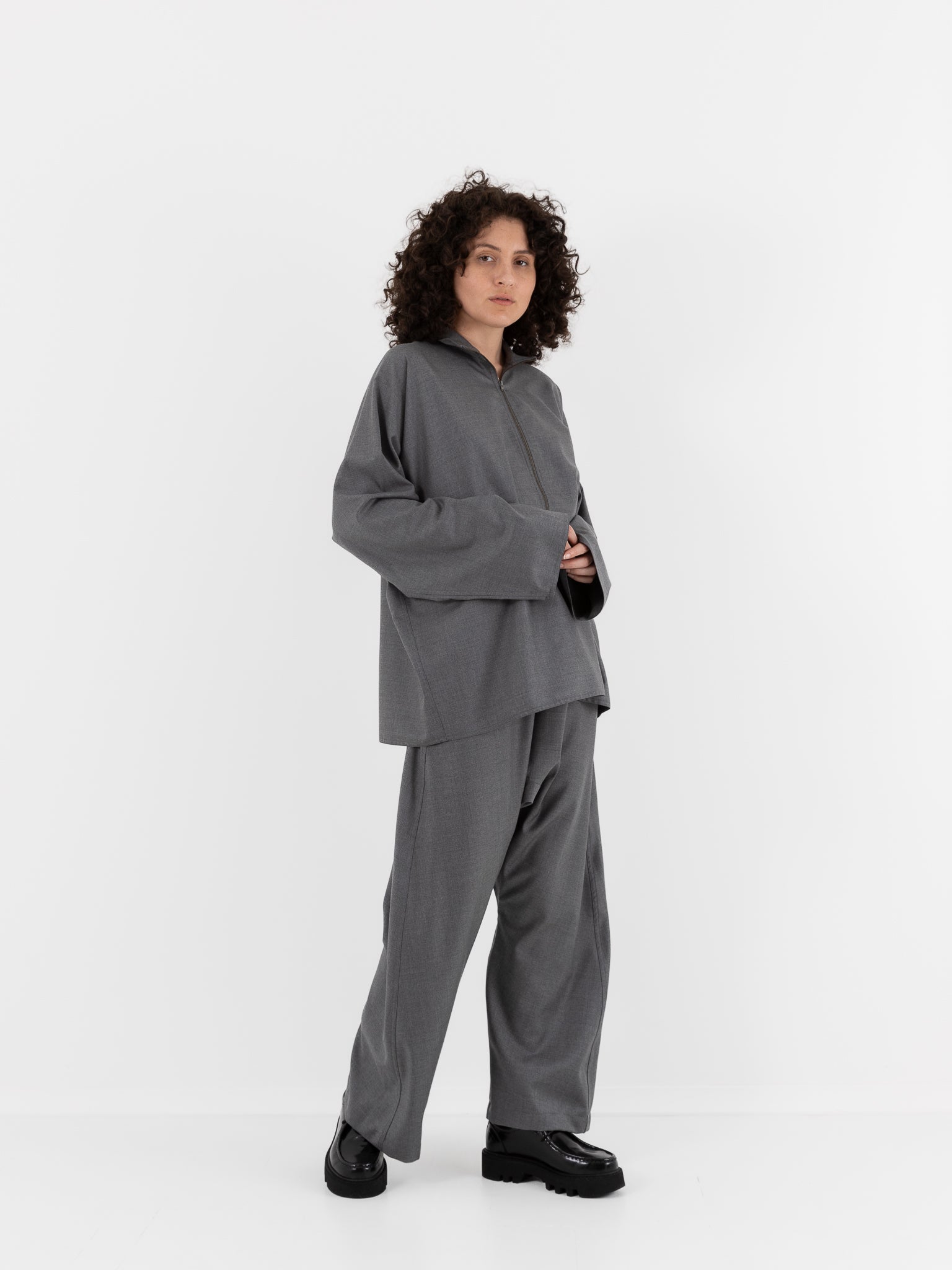 Sofie D'Hoore Plof Pant in Mid Grey at Worthwhile