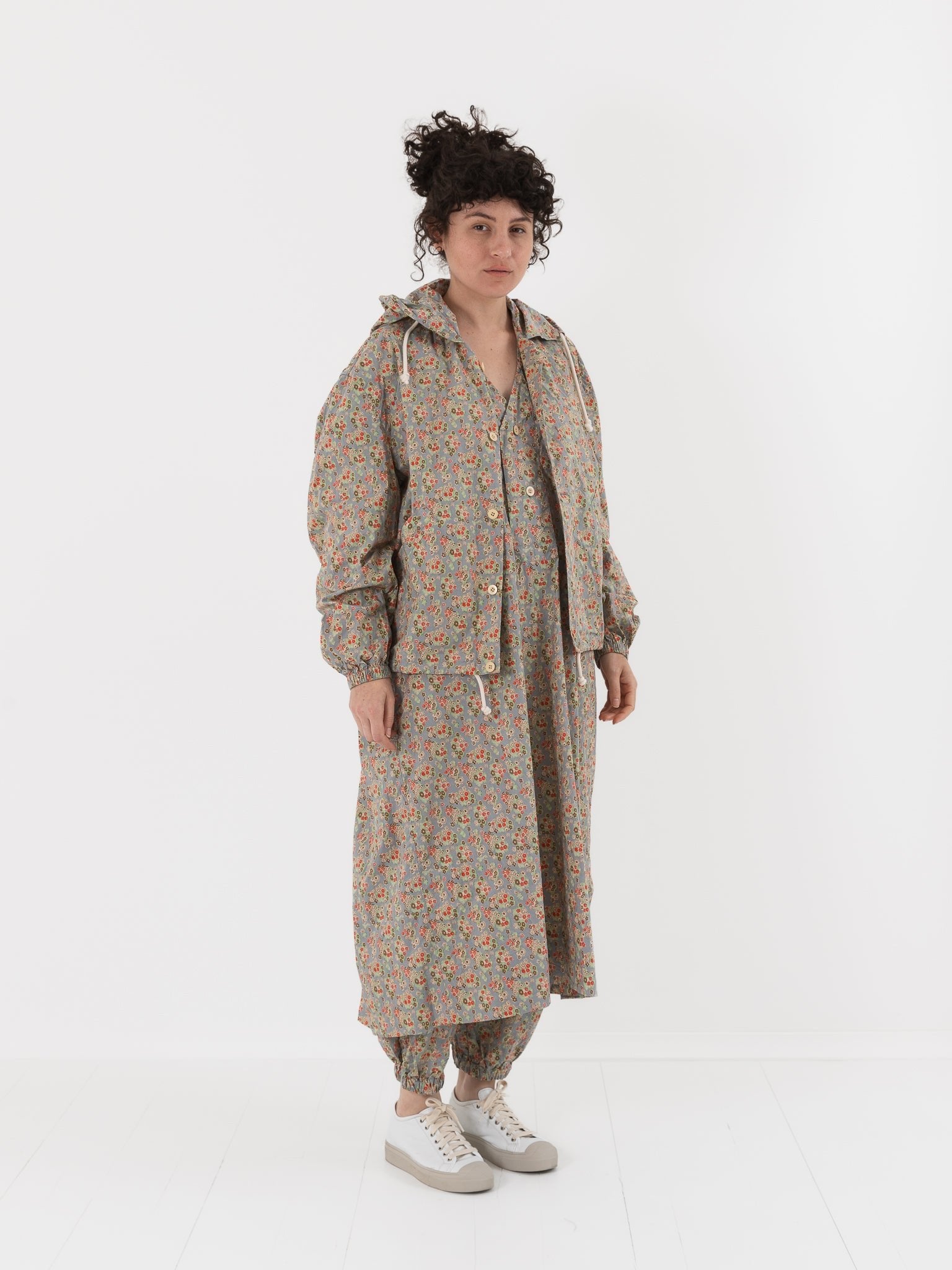 SONO Huckle Hoodie in Dusty Blue Floral - SONO at Worthwhile - shop JACKET