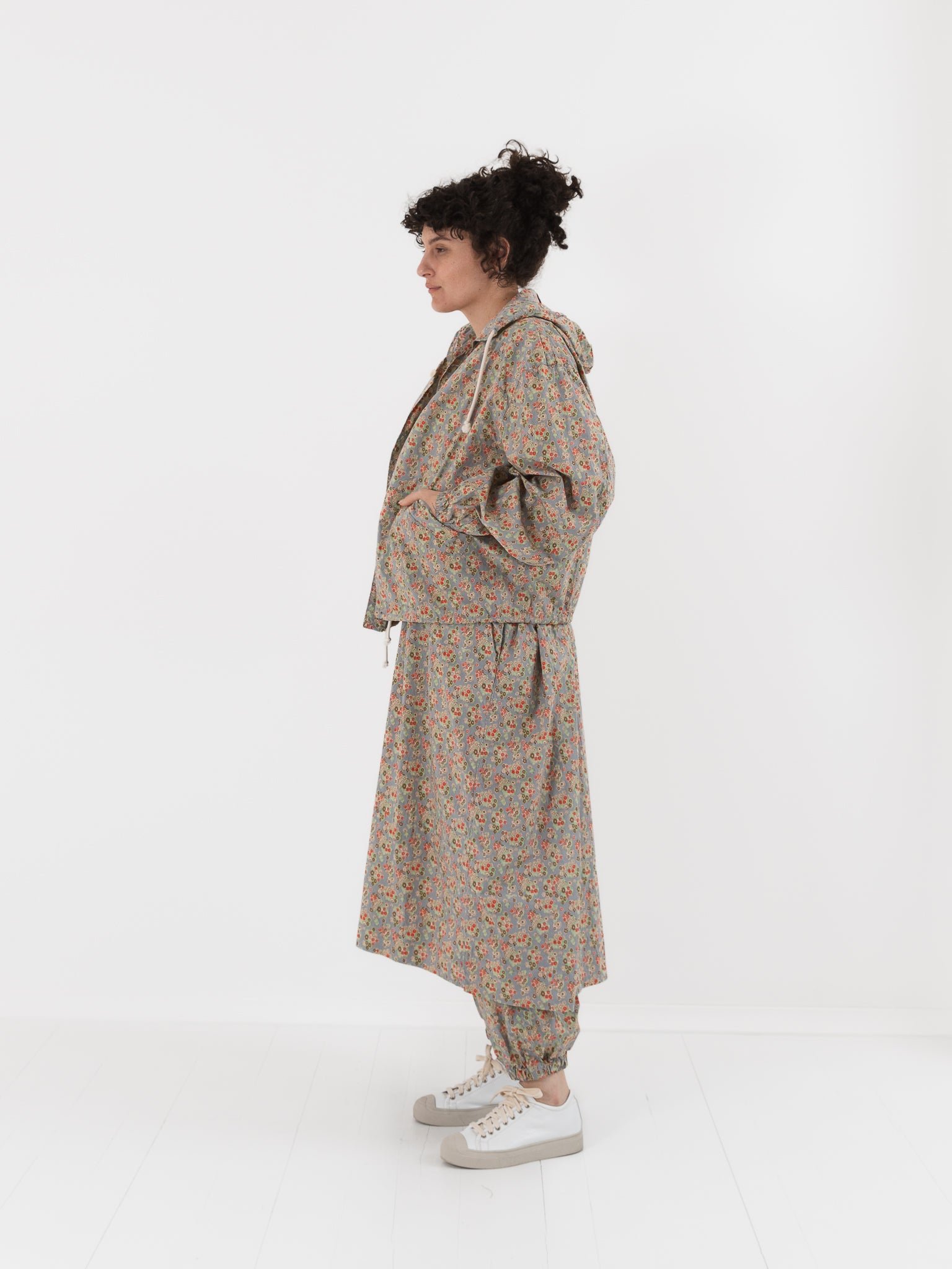 SONO Huckle Hoodie in Dusty Blue Floral - SONO at Worthwhile - shop JACKET