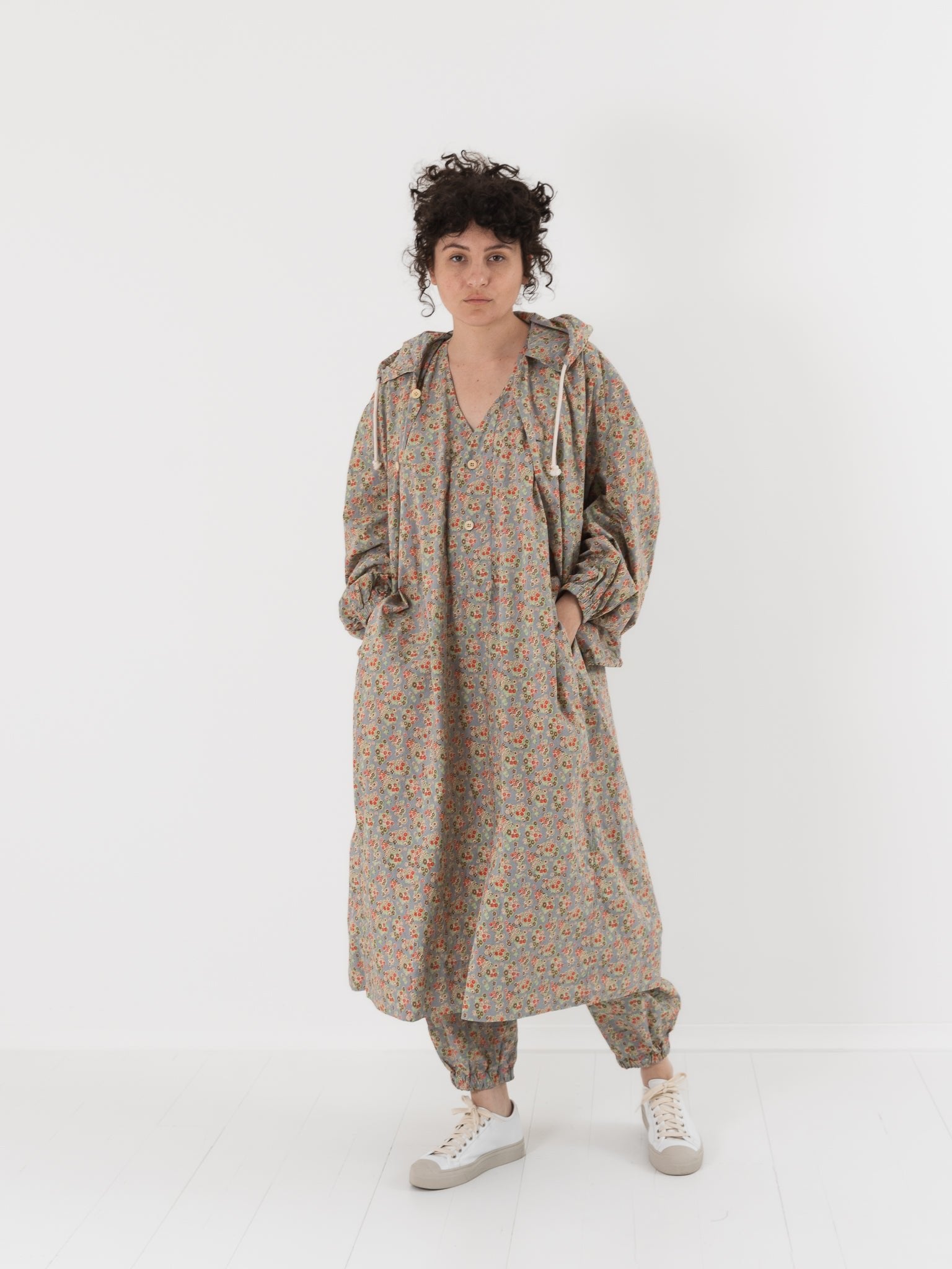 SONO Huckle Hoodie in Dusty Blue Floral - SONO at Worthwhile - shop JACKET