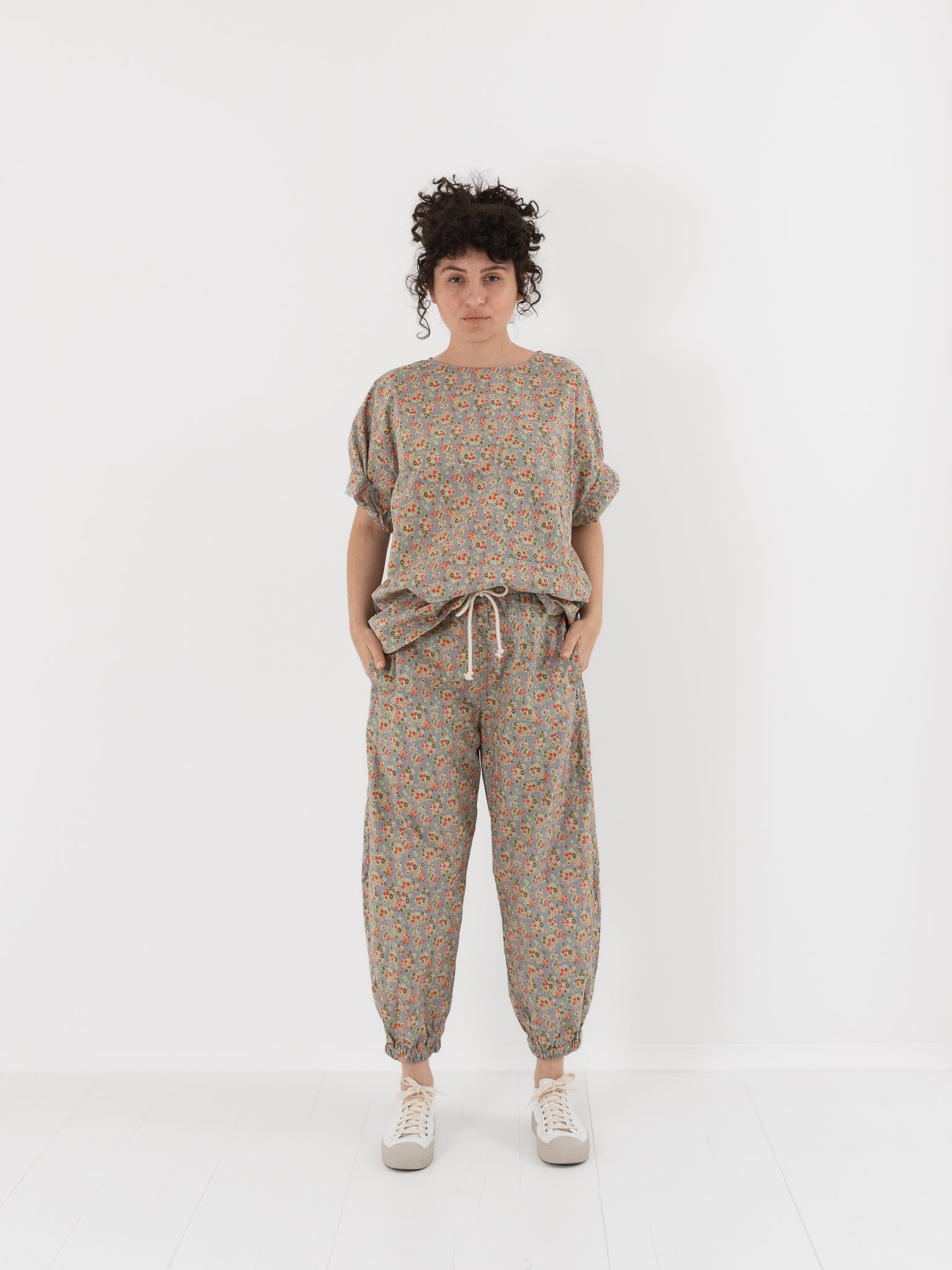 SONO Jamie Joggers in Dusty Blue Floral - SONO at Worthwhile - shop PANT