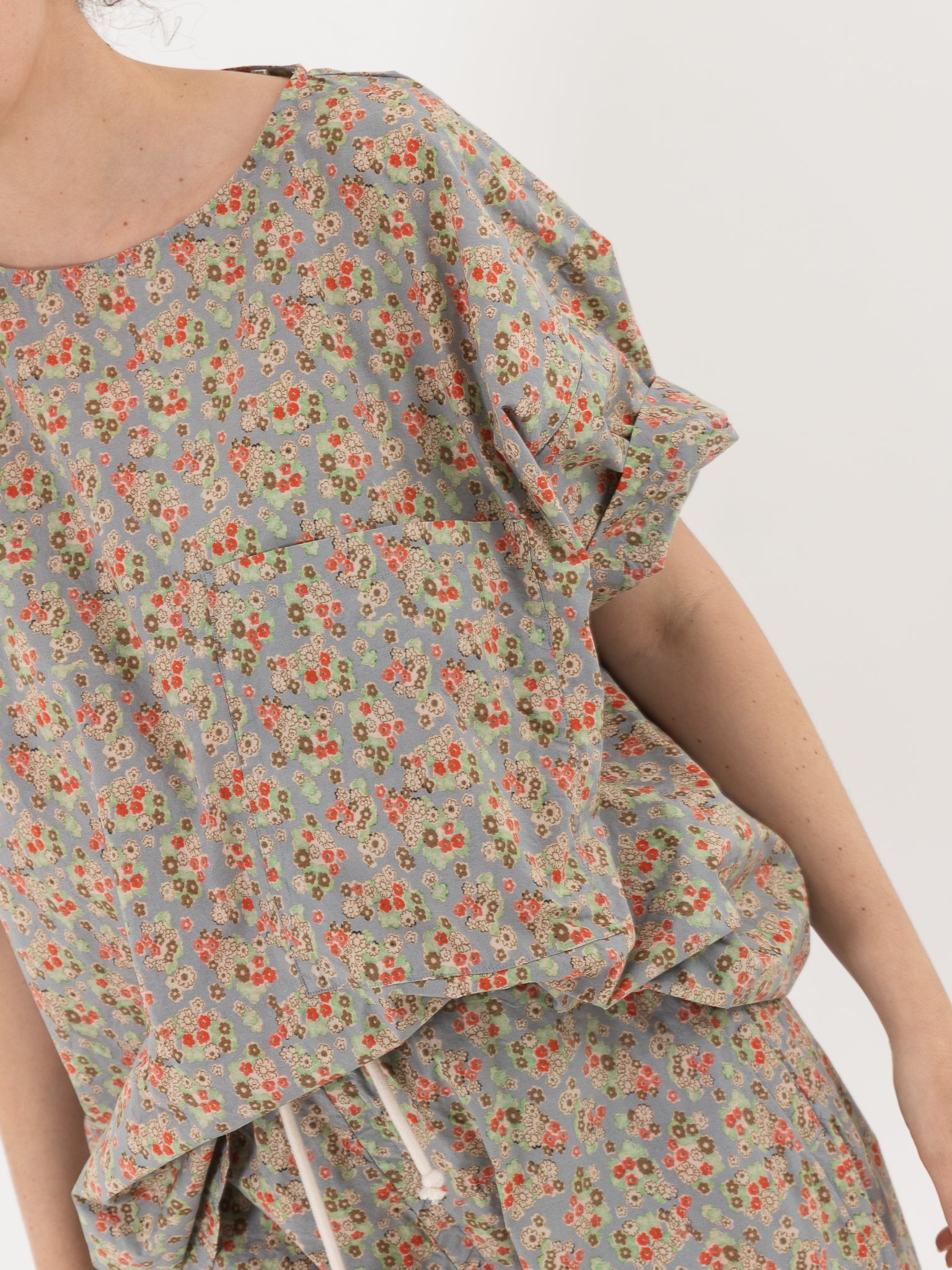 SONO Friedrich Tee in Dusty Blue Floral - SONO at Worthwhile - shop TOP