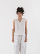 SONO Victor Vest in White - SONO at Worthwhile - shop VEST