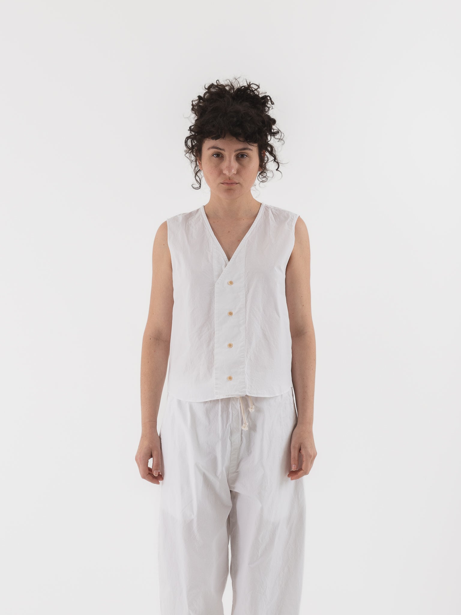 SONO Victor Vest in White - SONO at Worthwhile - shop VEST
