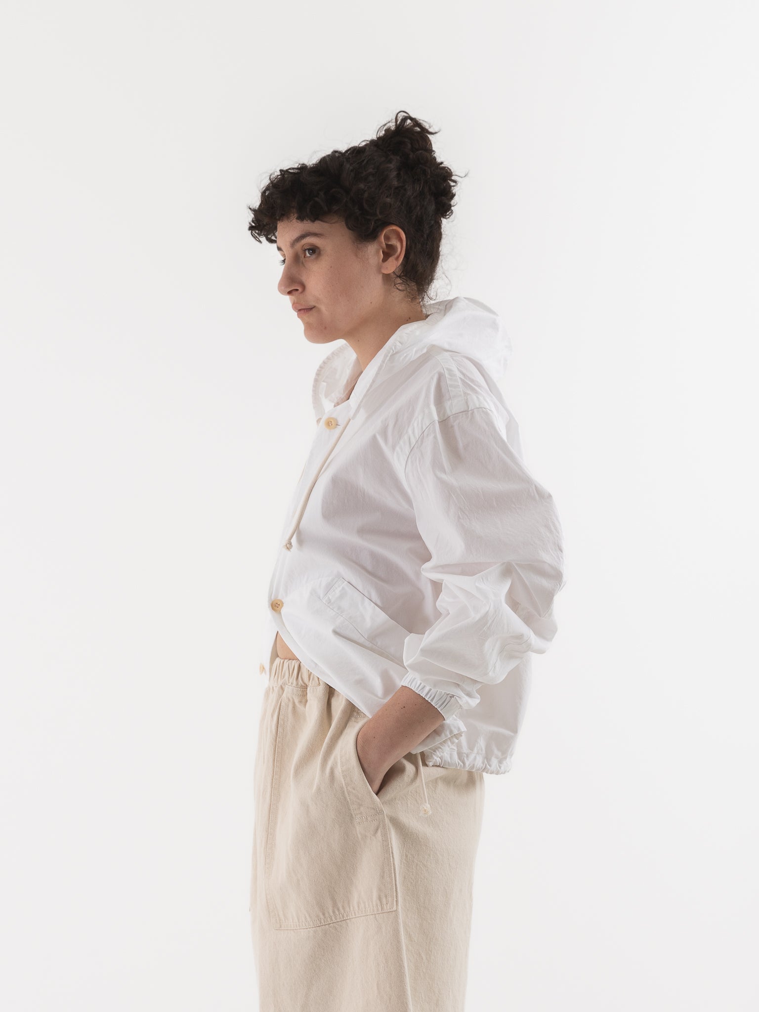 SONO Huckle Hoodie in White - SONO at Worthwhile - shop JACKET