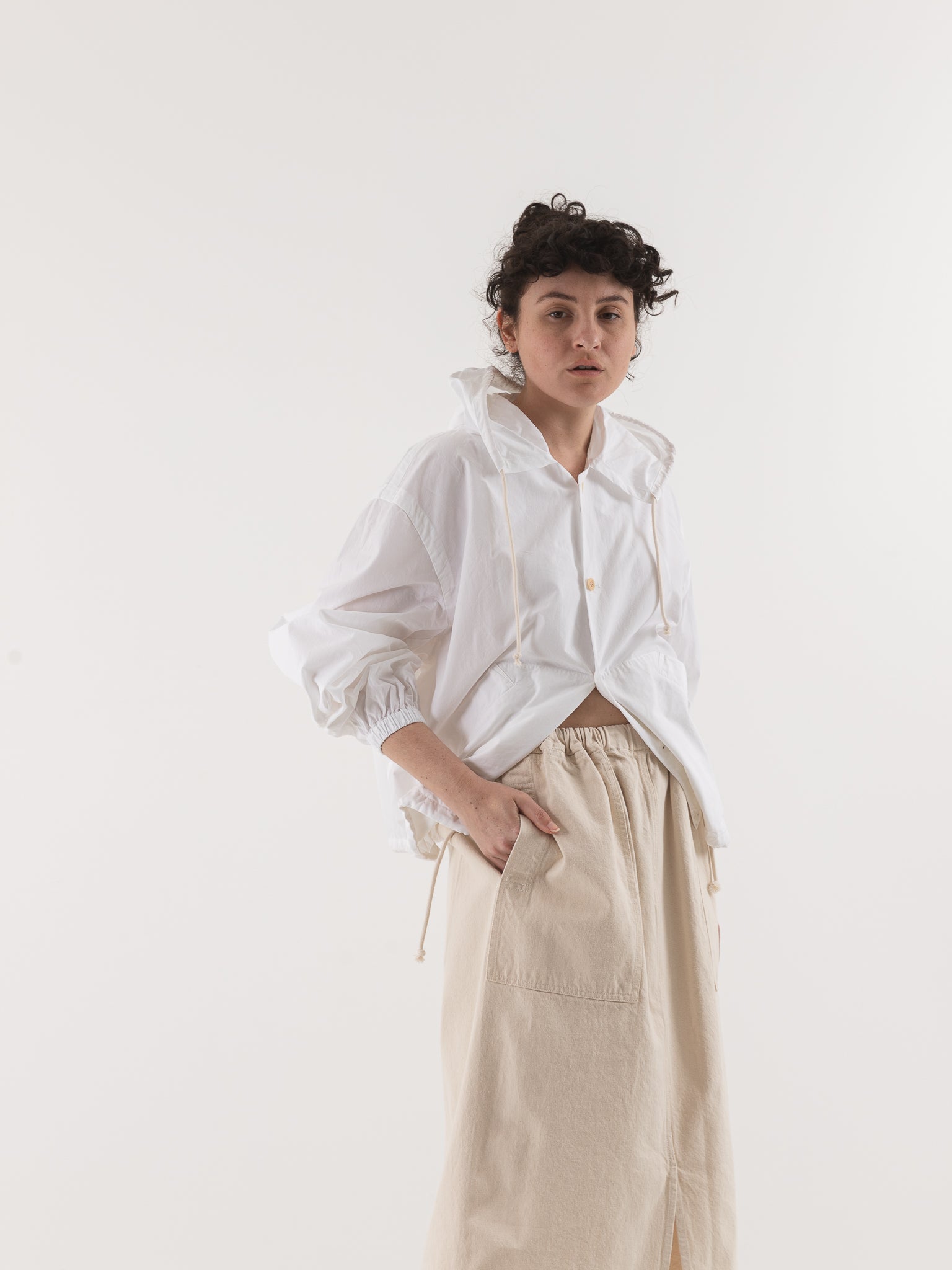 SONO Huckle Hoodie in White - SONO at Worthwhile - shop JACKET