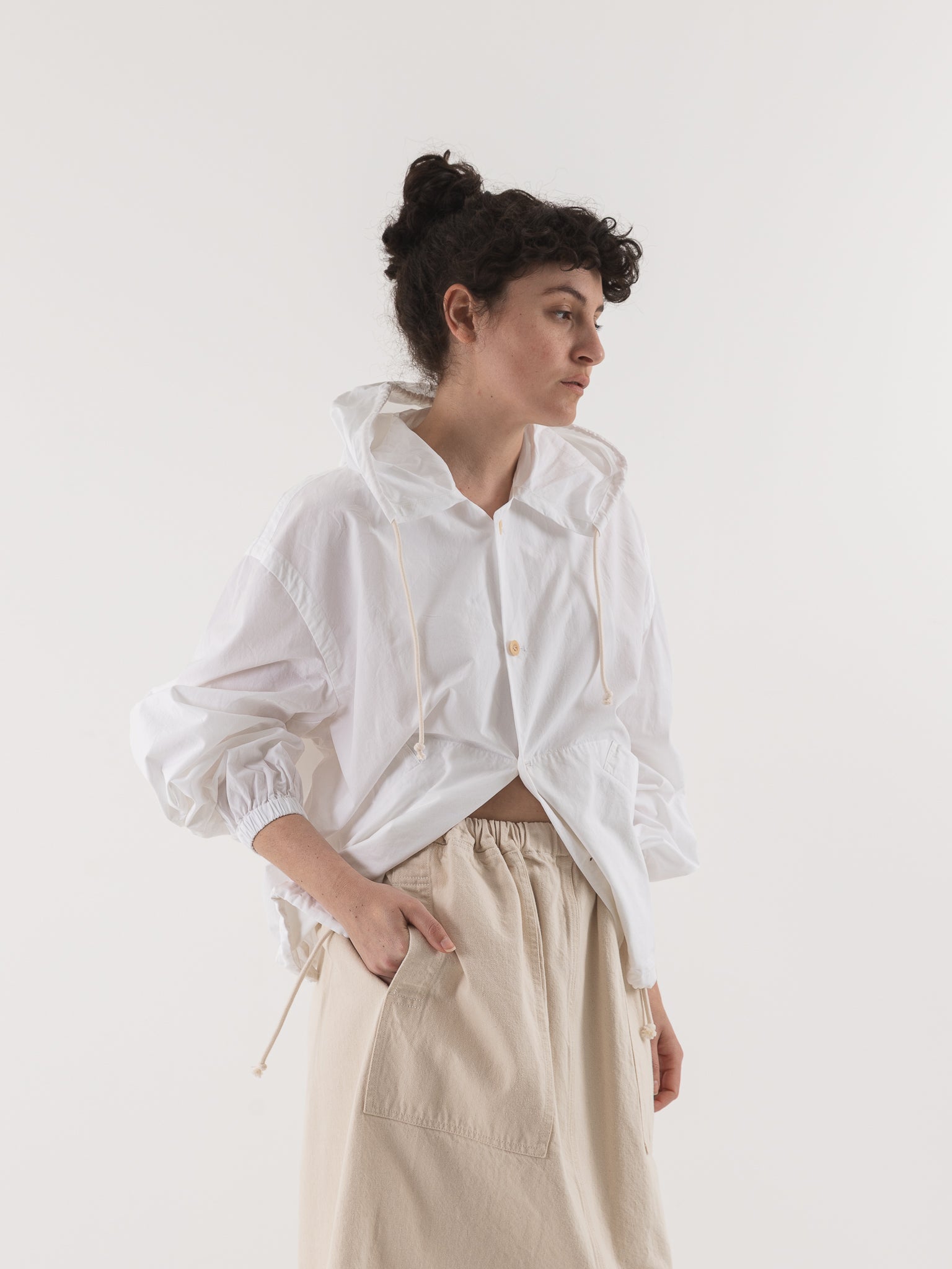 SONO Huckle Hoodie in White - SONO at Worthwhile - shop JACKET
