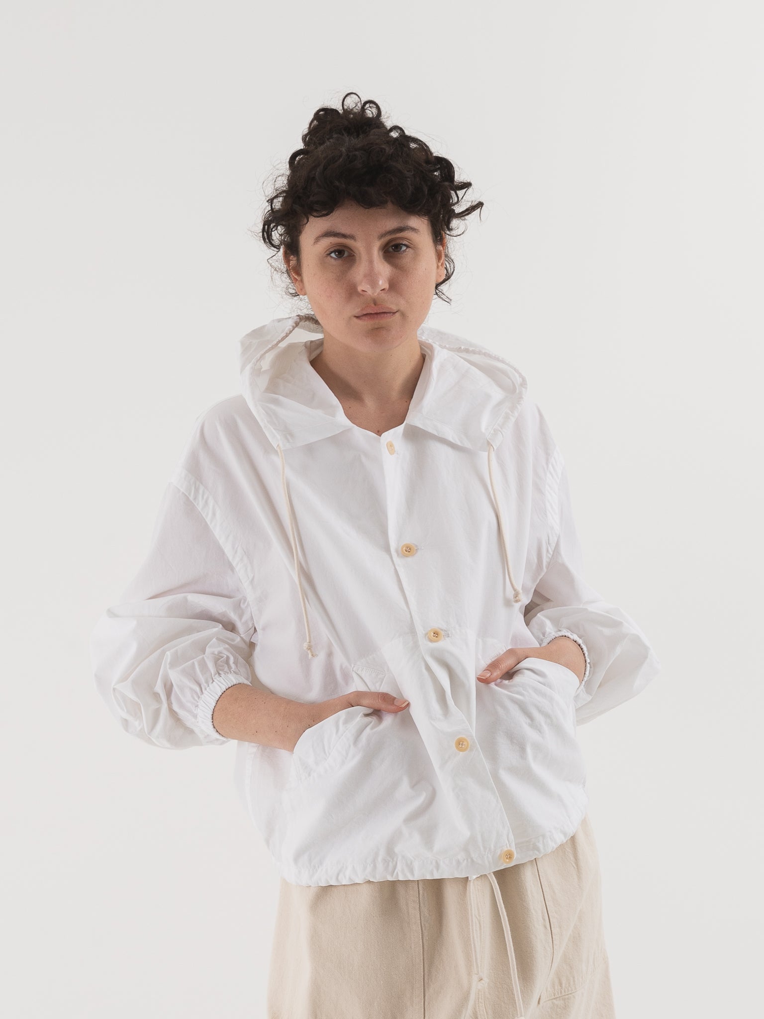 SONO Huckle Hoodie in White - SONO at Worthwhile - shop JACKET