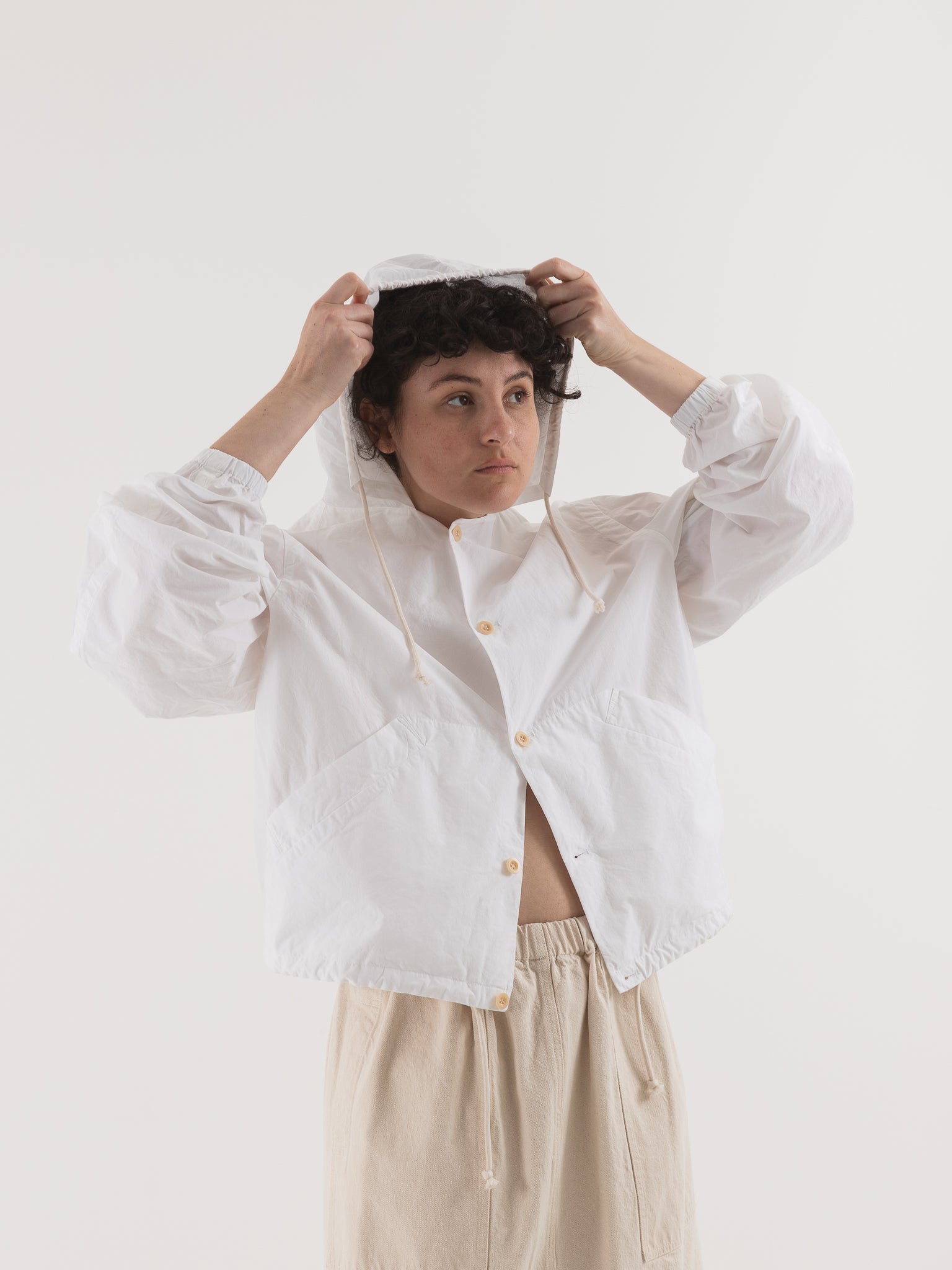 SONO Huckle Hoodie in White - SONO at Worthwhile - shop JACKET