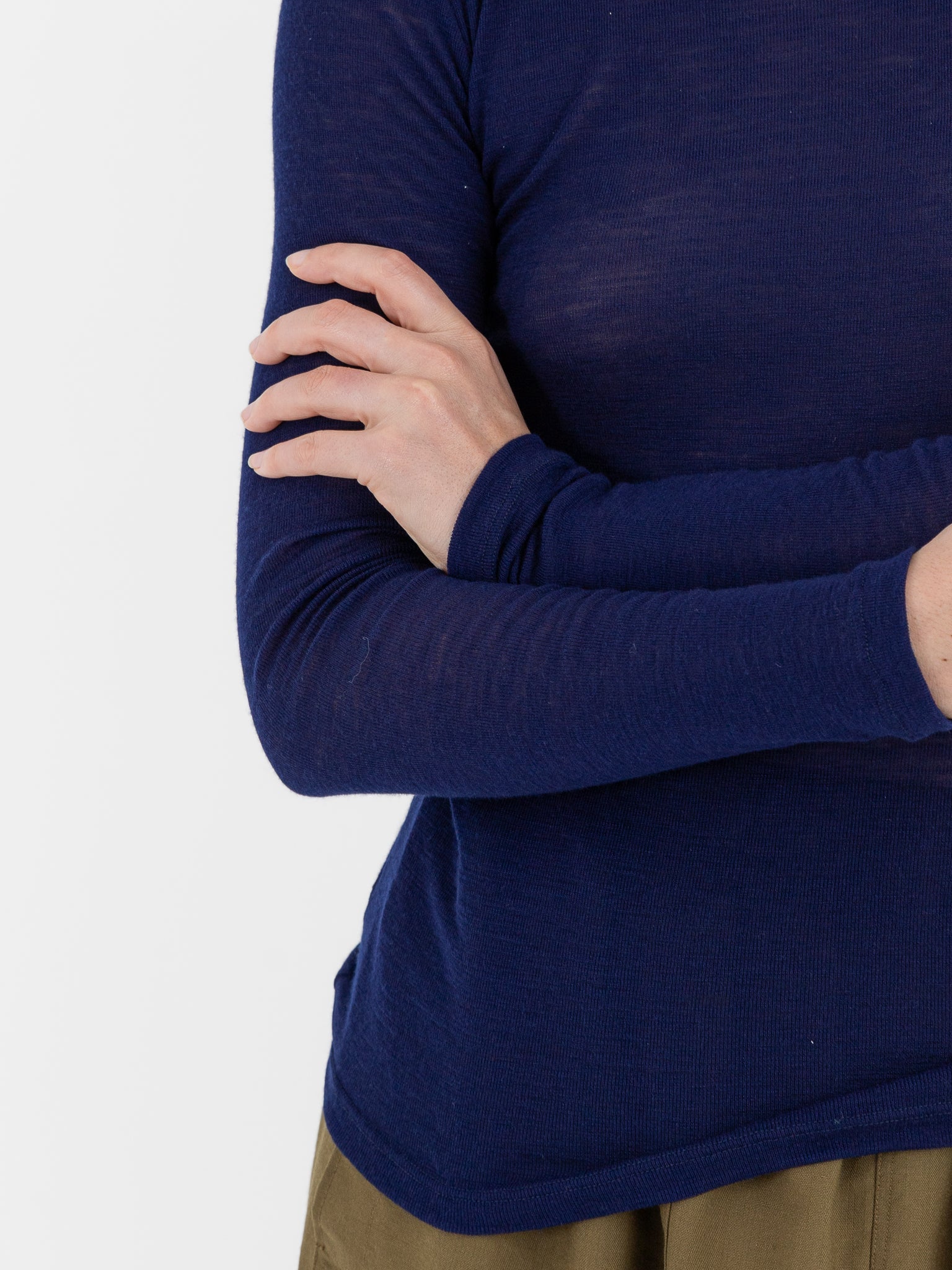 SONO Roberta Rollneck Tee in Indigo - SONO at Worthwhile - shop TOP