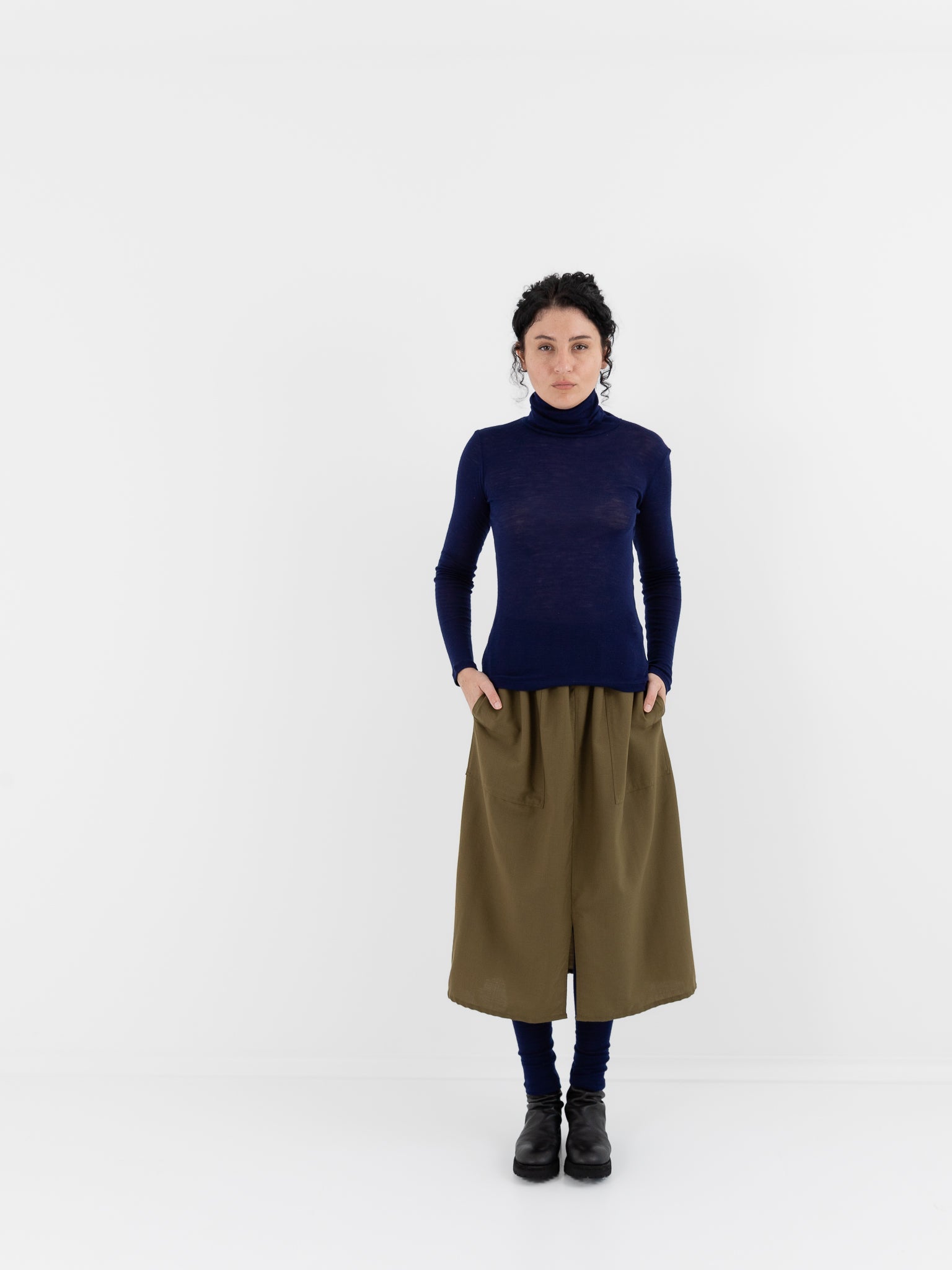 SONO Roberta Rollneck Tee in Indigo - SONO at Worthwhile - shop TOP