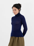 SONO Roberta Rollneck Tee in Indigo - SONO at Worthwhile - shop TOP
