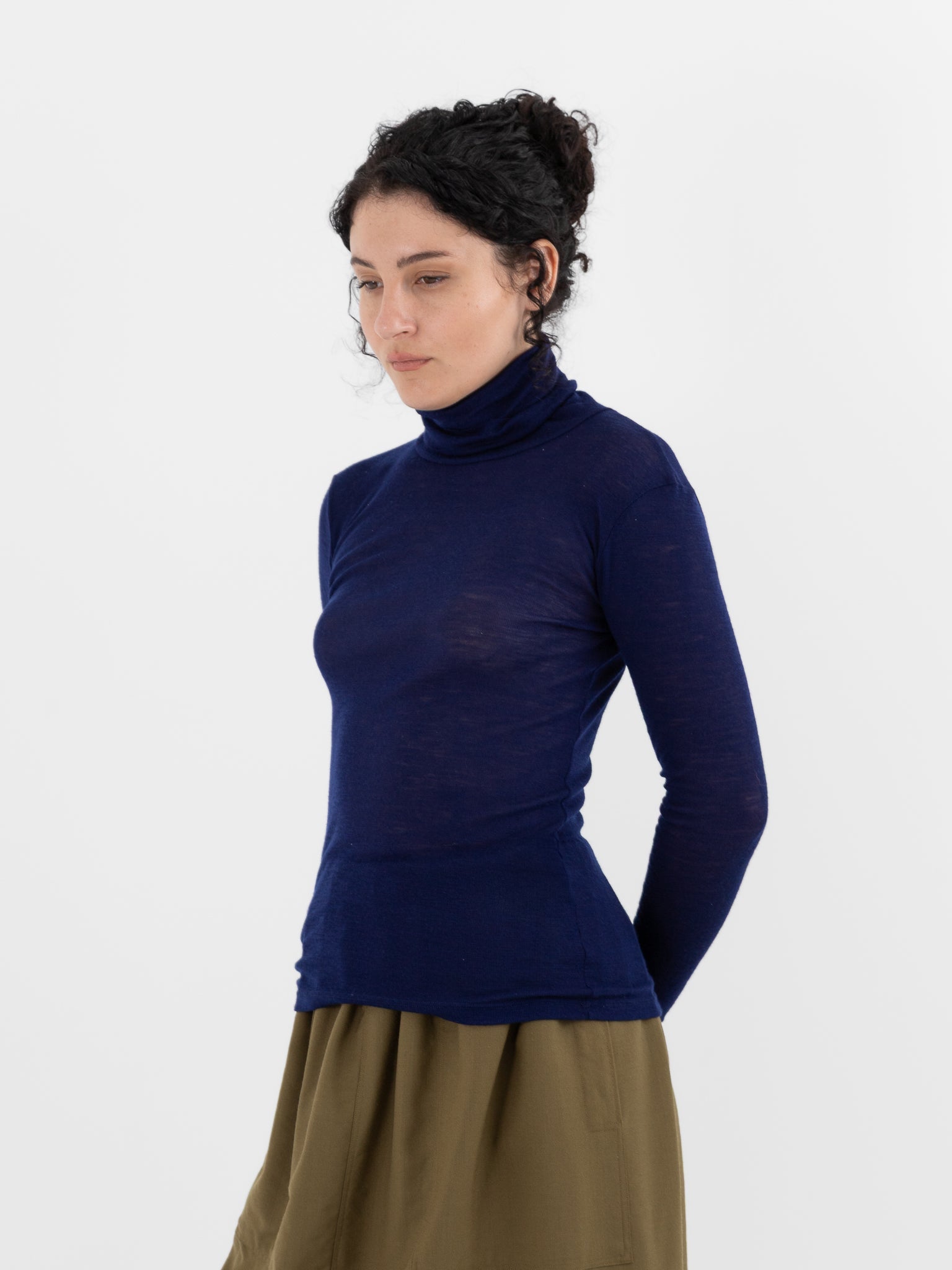 SONO Roberta Rollneck Tee in Indigo - SONO at Worthwhile - shop TOP
