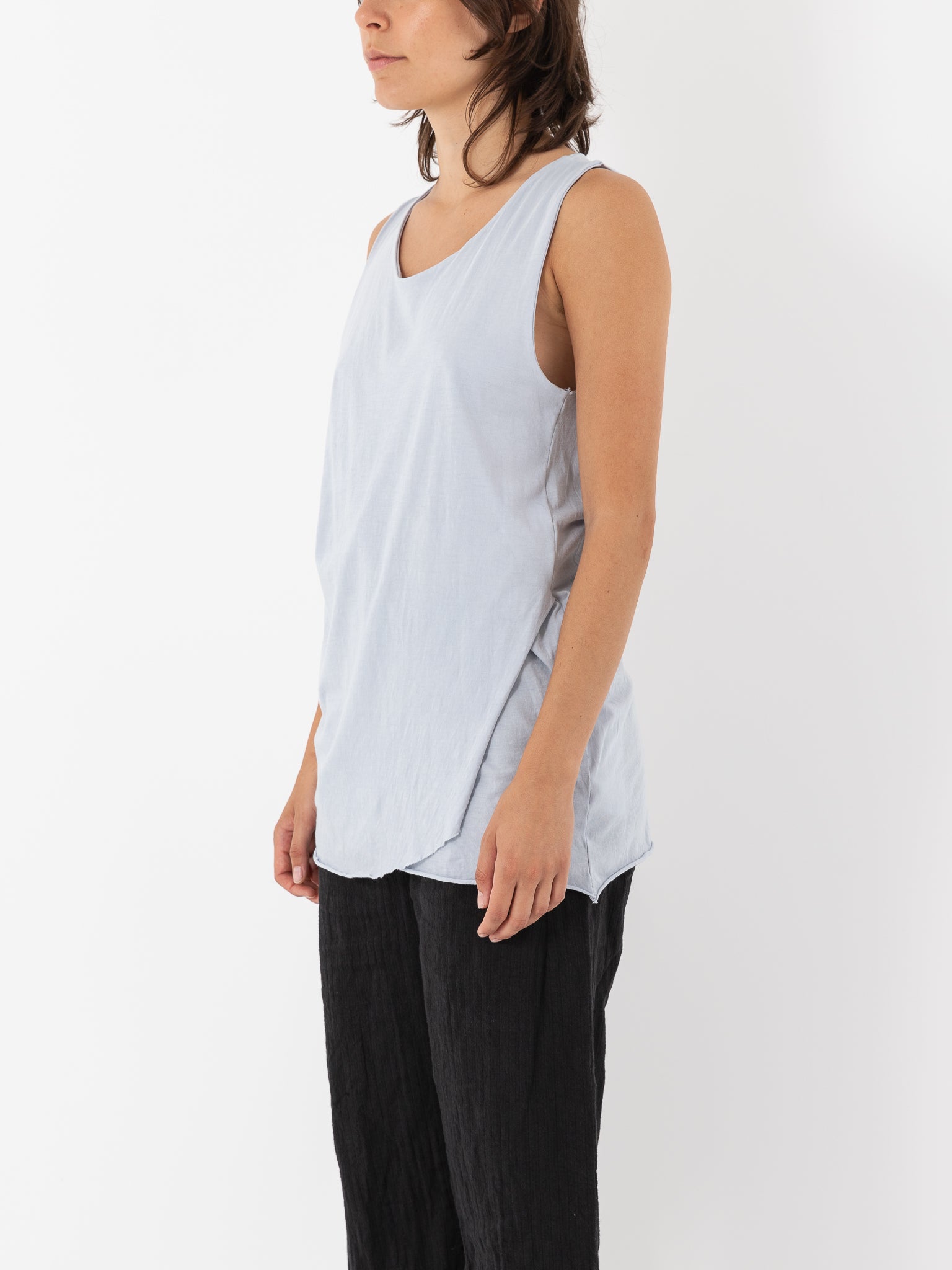 Atelier Suppan Front Cross Tee, Light Blue