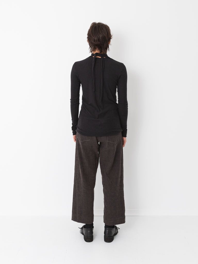Atelier Suppan Tied Tee Shirt, Black - Worthwhile