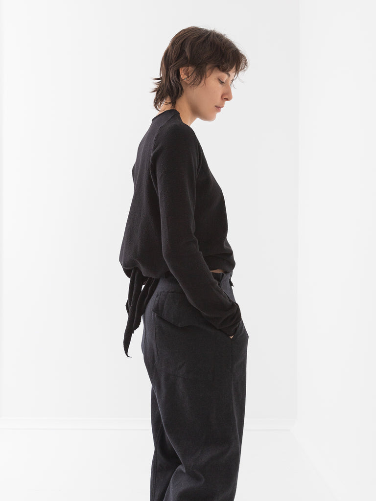 Atelier Suppan Tied Sweater, Black - Worthwhile