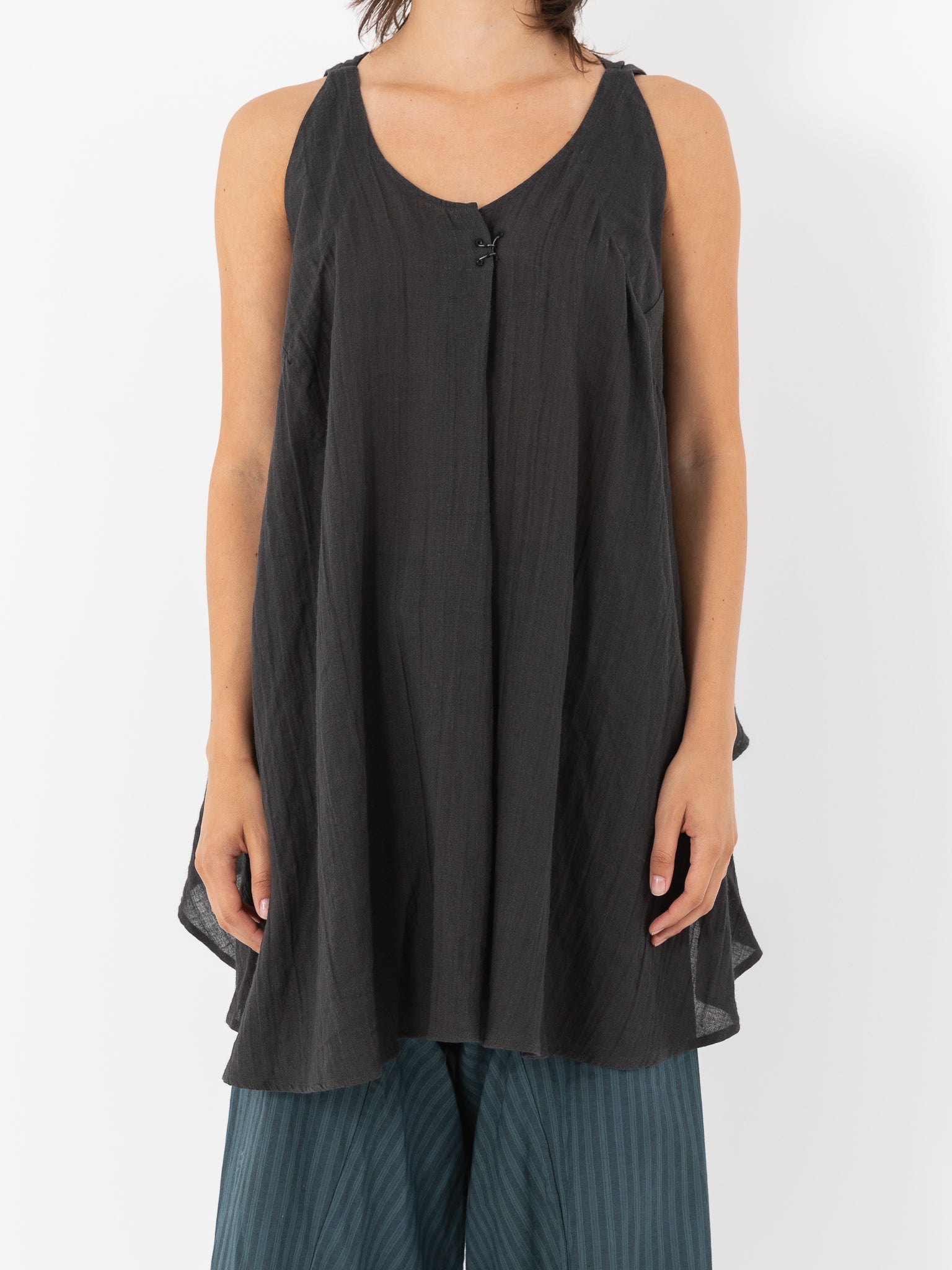 Atelier Suppan Back Crossed Top, Dark