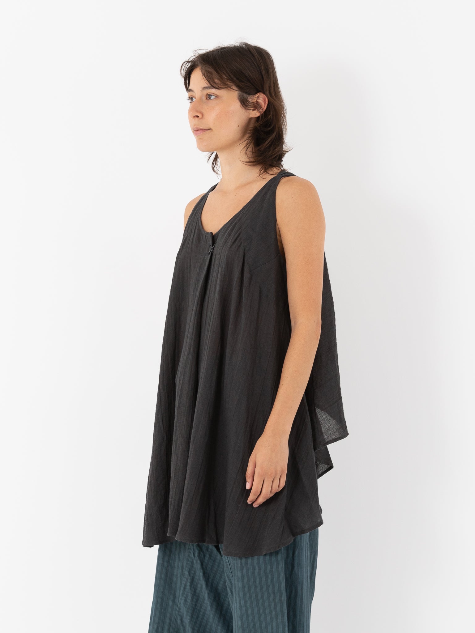 Atelier Suppan Back Crossed Top, Dark