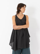 Atelier Suppan Back Crossed Top, Dark - Worthwhile