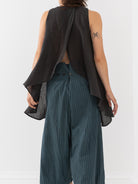 Atelier Suppan Back Crossed Top, Dark - Worthwhile