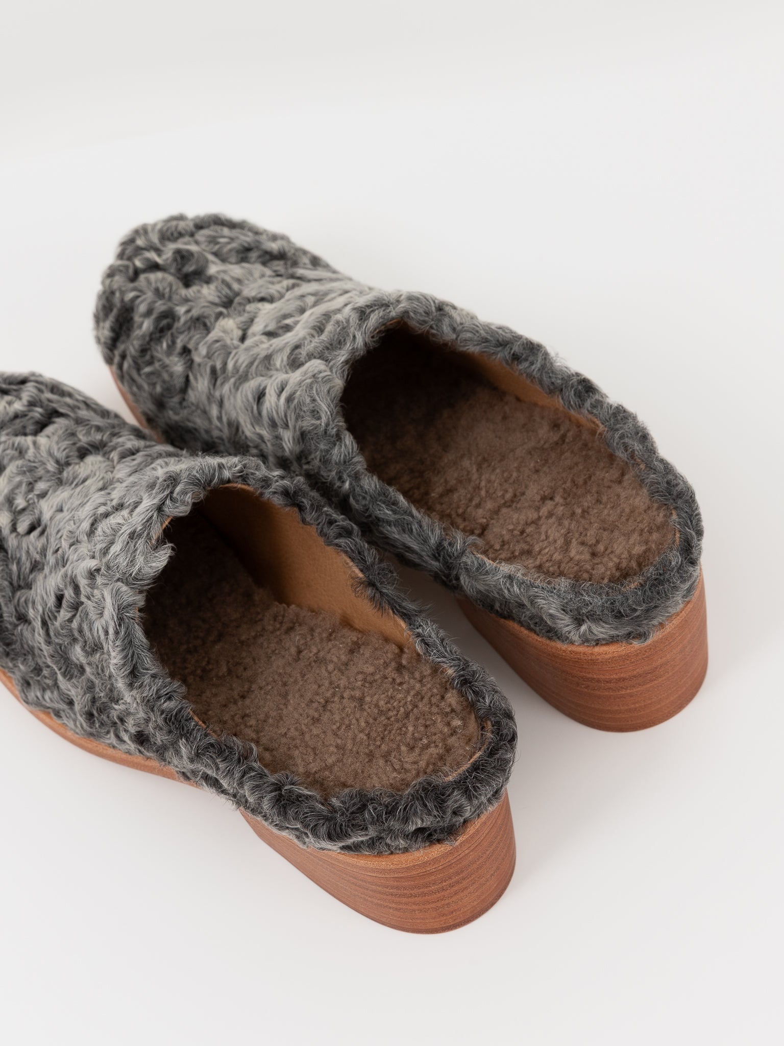 The Backward Vendor Cattle Mule in Grey - THE BACKWARD VENDOR at Worthwhile - shop SHOES