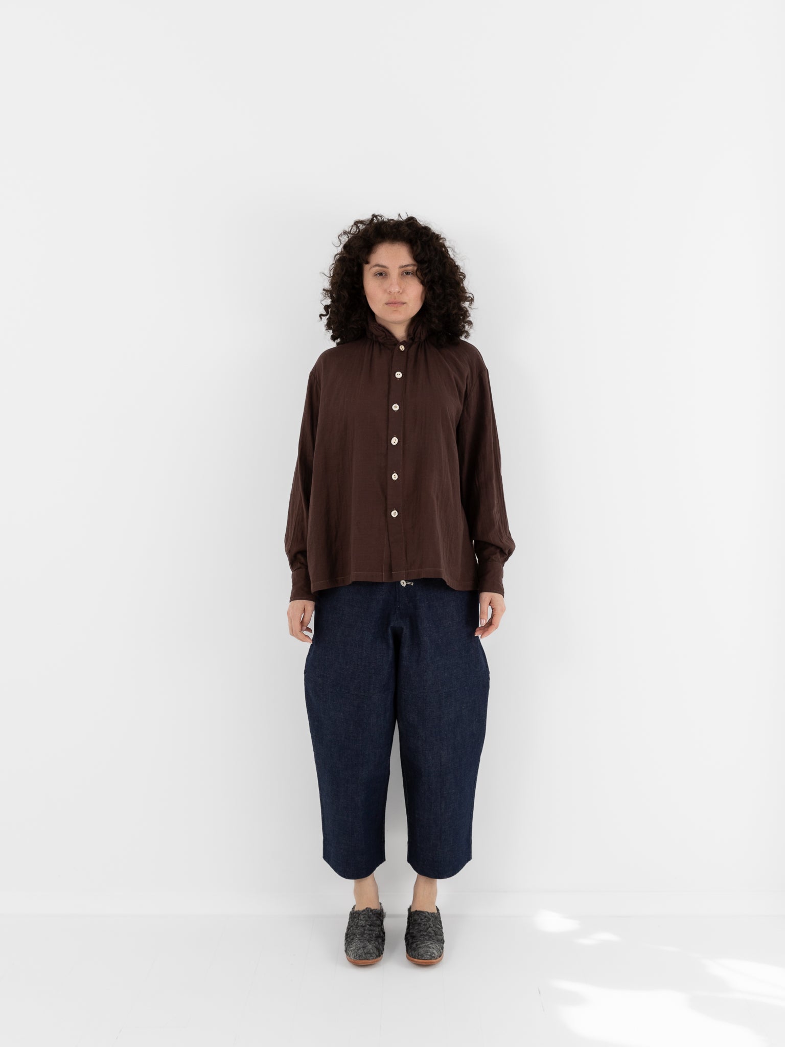 The Backward Vendor Gathering Shirt in Peanut Tree - THE BACKWARD VENDOR at Worthwhile - shop TOP