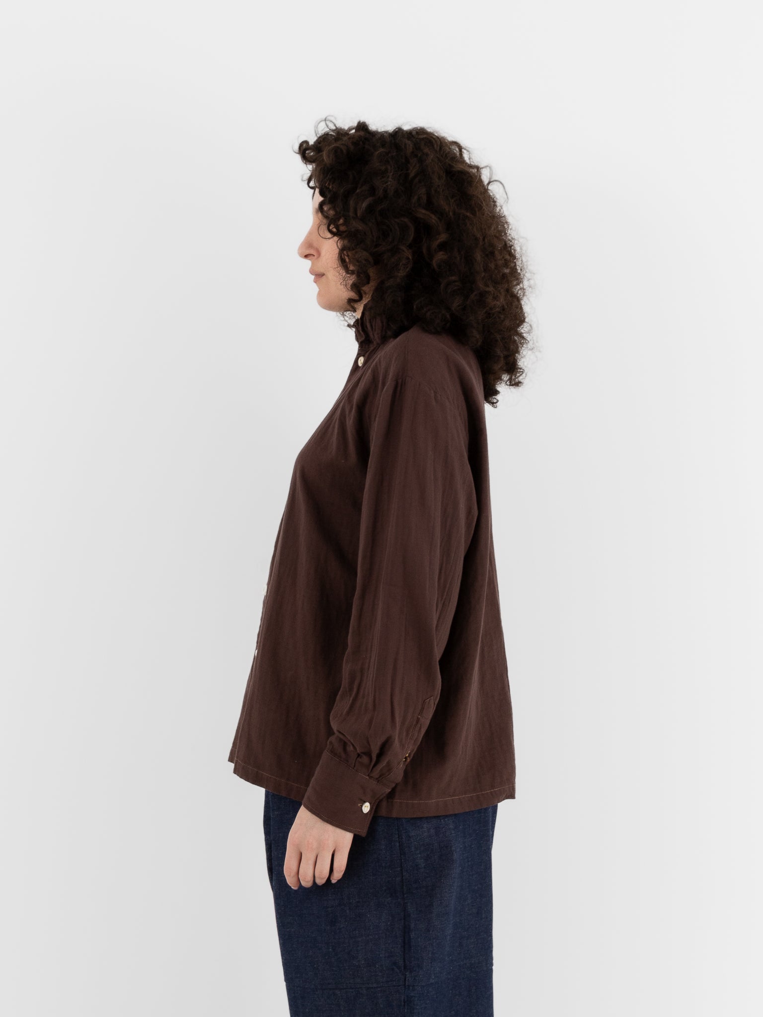 The Backward Vendor Gathering Shirt in Peanut Tree - THE BACKWARD VENDOR at Worthwhile - shop TOP