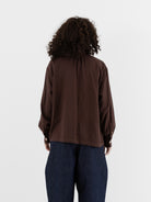 The Backward Vendor Gathering Shirt in Peanut Tree - THE BACKWARD VENDOR at Worthwhile - shop TOP