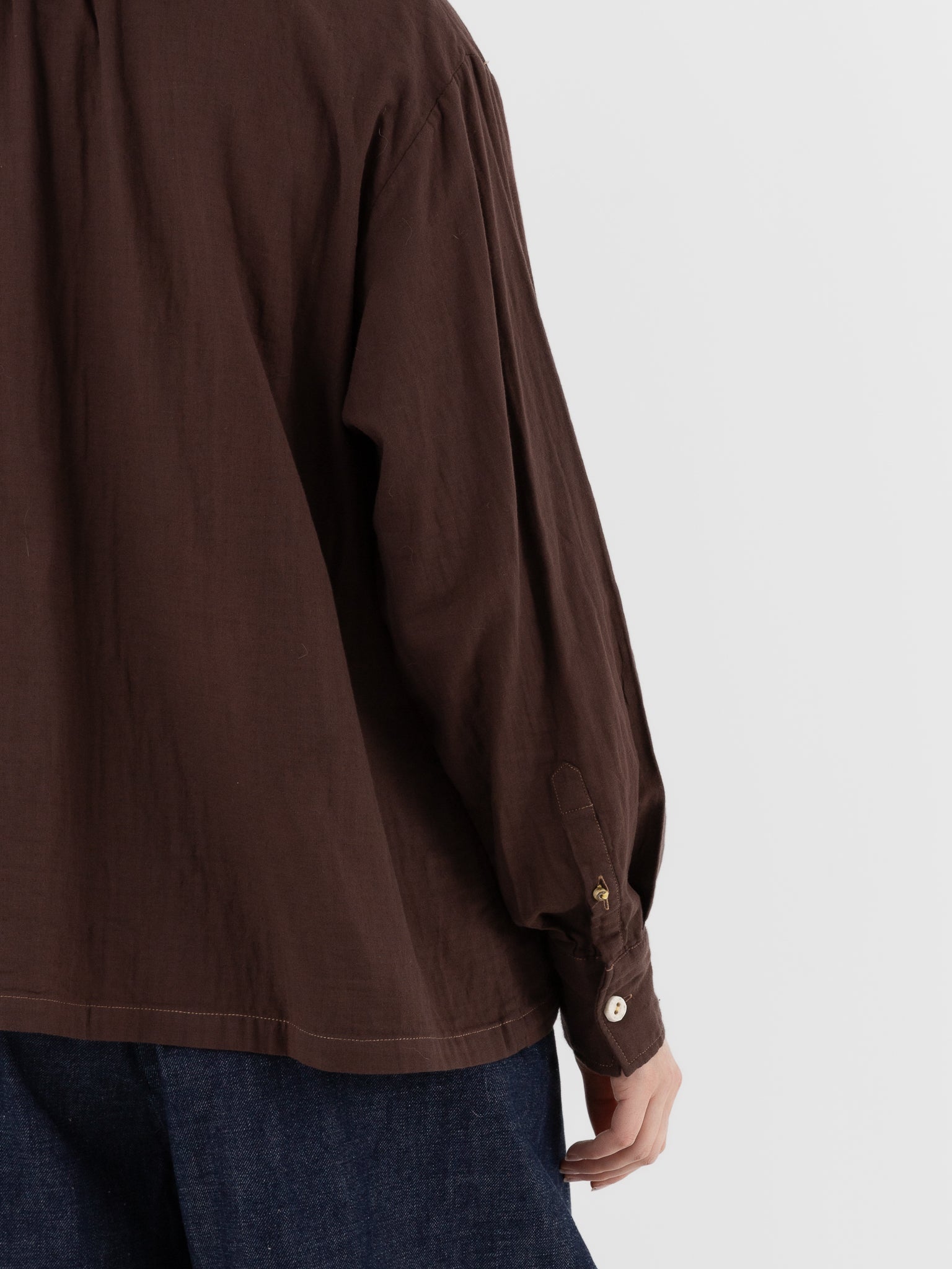 The Backward Vendor Gathering Shirt in Peanut Tree - THE BACKWARD VENDOR at Worthwhile - shop TOP