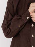 The Backward Vendor Gathering Shirt in Peanut Tree - THE BACKWARD VENDOR at Worthwhile - shop TOP