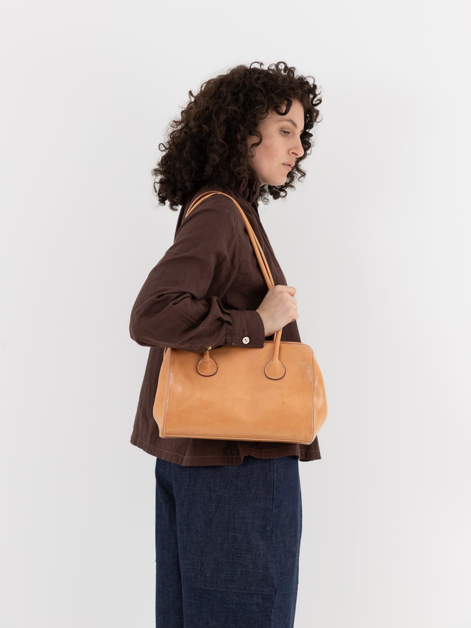 The Backward Vendor Tanker Shoulder Bag in Natural - THE BACKWARD VENDOR at Worthwhile - shop BAG