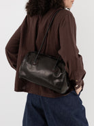The Backward Vendor Tanker Shoulder Bag in Black - THE BACKWARD VENDOR at Worthwhile - shop BAG