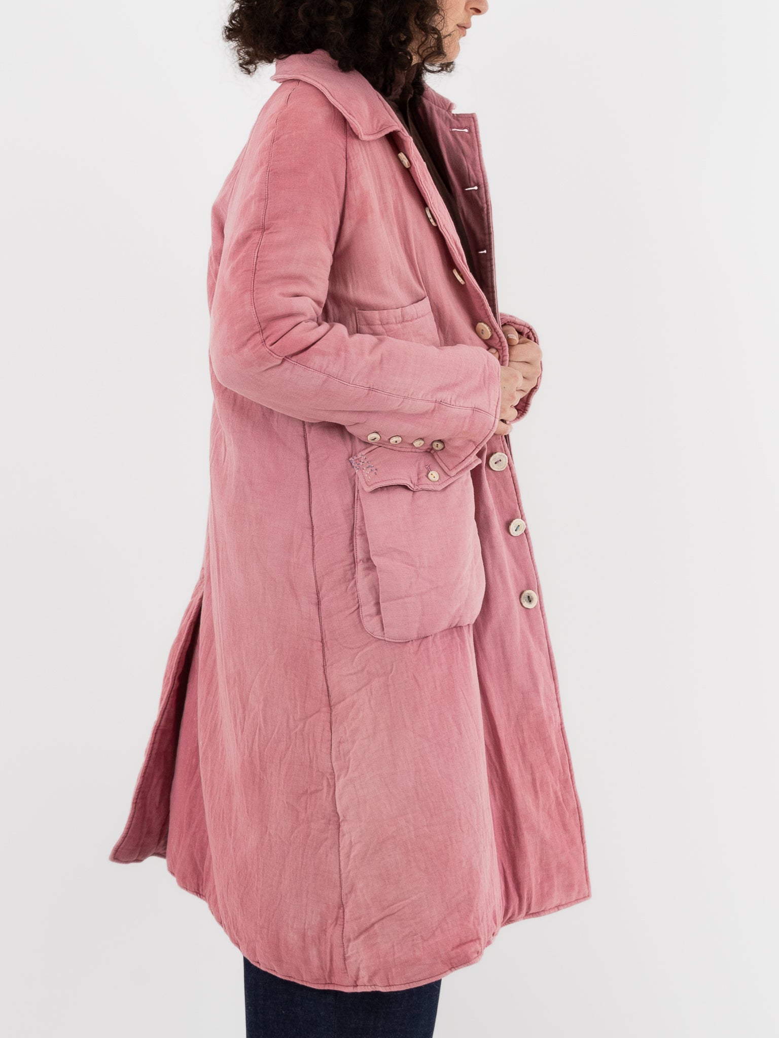 The Backward Vendor Mariner Trench Puffer in Wine - THE BACKWARD VENDOR at Worthwhile - shop COAT
