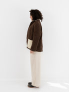 The Backward Vendor Double Jacket in Brown & White - THE BACKWARD VENDOR at Worthwhile - shop JACKET