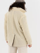 The Backward Vendor Double Jacket in Brown & White - THE BACKWARD VENDOR at Worthwhile - shop JACKET