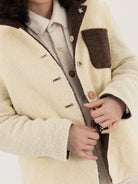 The Backward Vendor Double Jacket in Brown & White - THE BACKWARD VENDOR at Worthwhile - shop JACKET