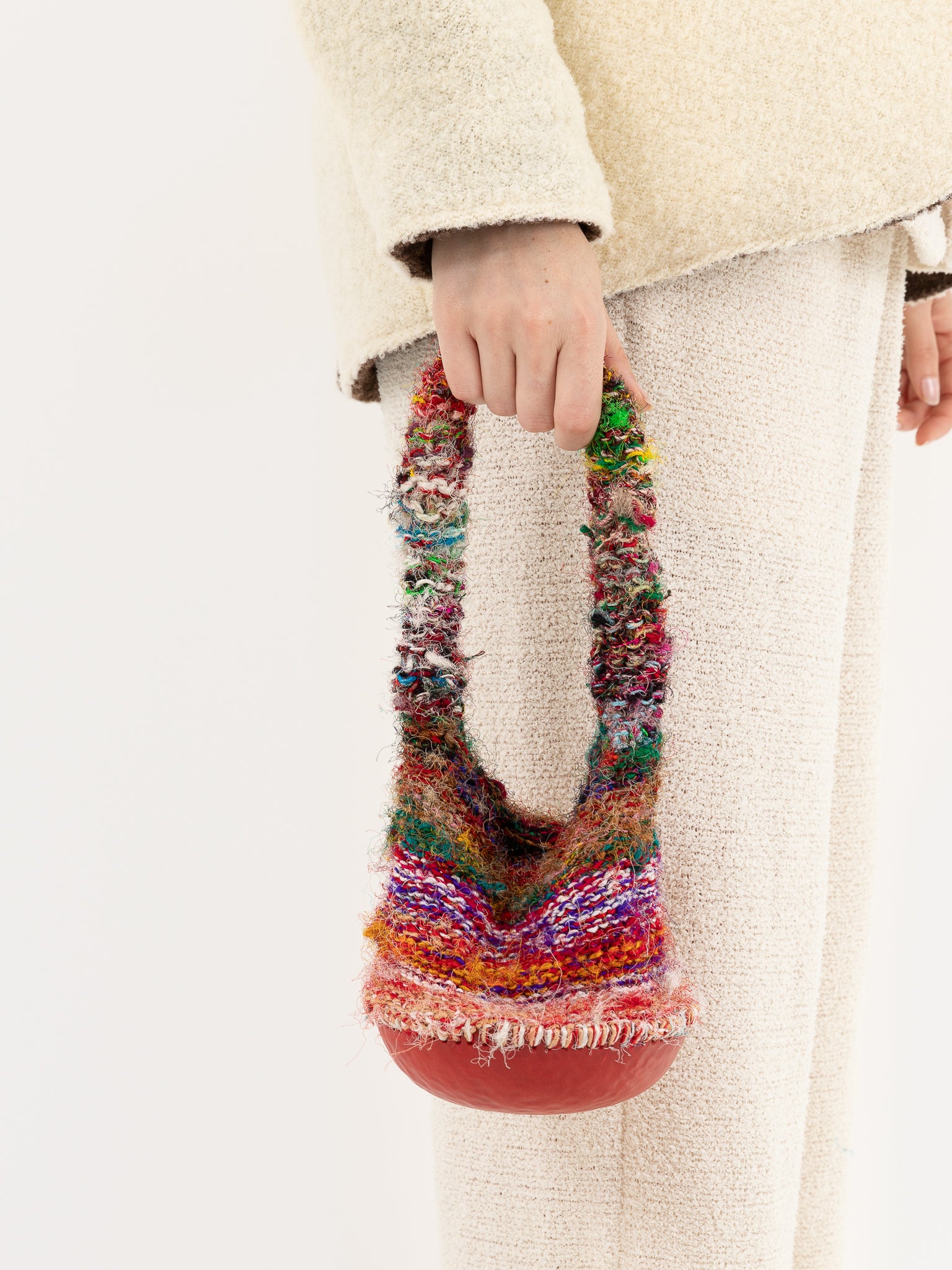 The Backward Vendor Silk Bowl Single Bag in Red - THE BACKWARD VENDOR at Worthwhile - shop BAG