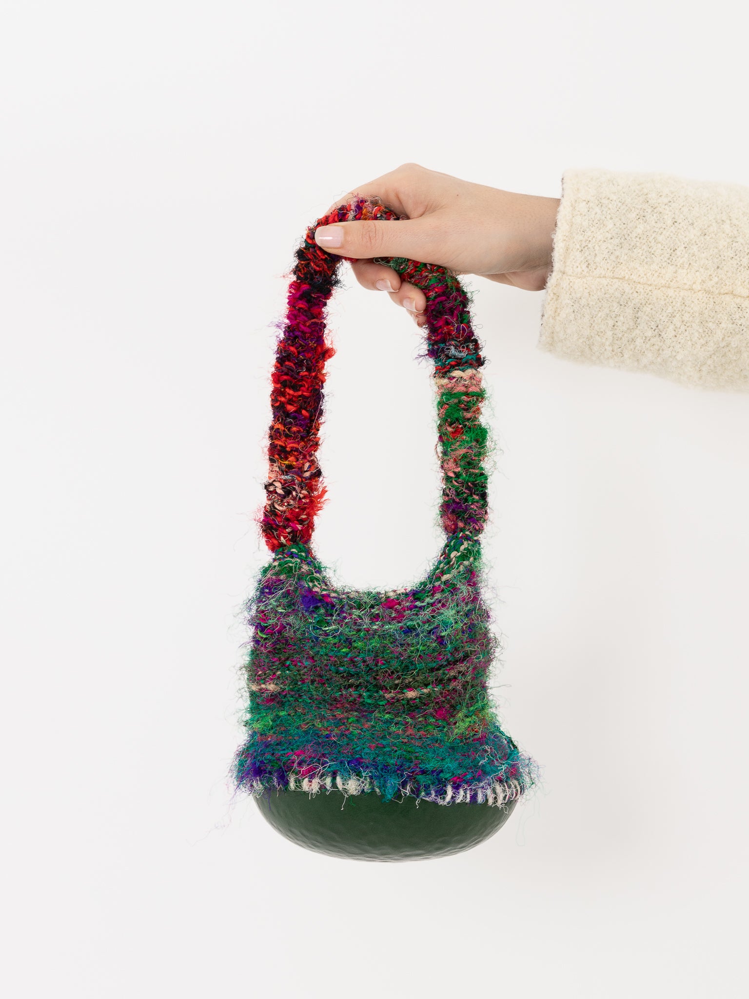 The Backward Vendor Silk Bowl Single Bag in Green - THE BACKWARD VENDOR at Worthwhile - shop BAG