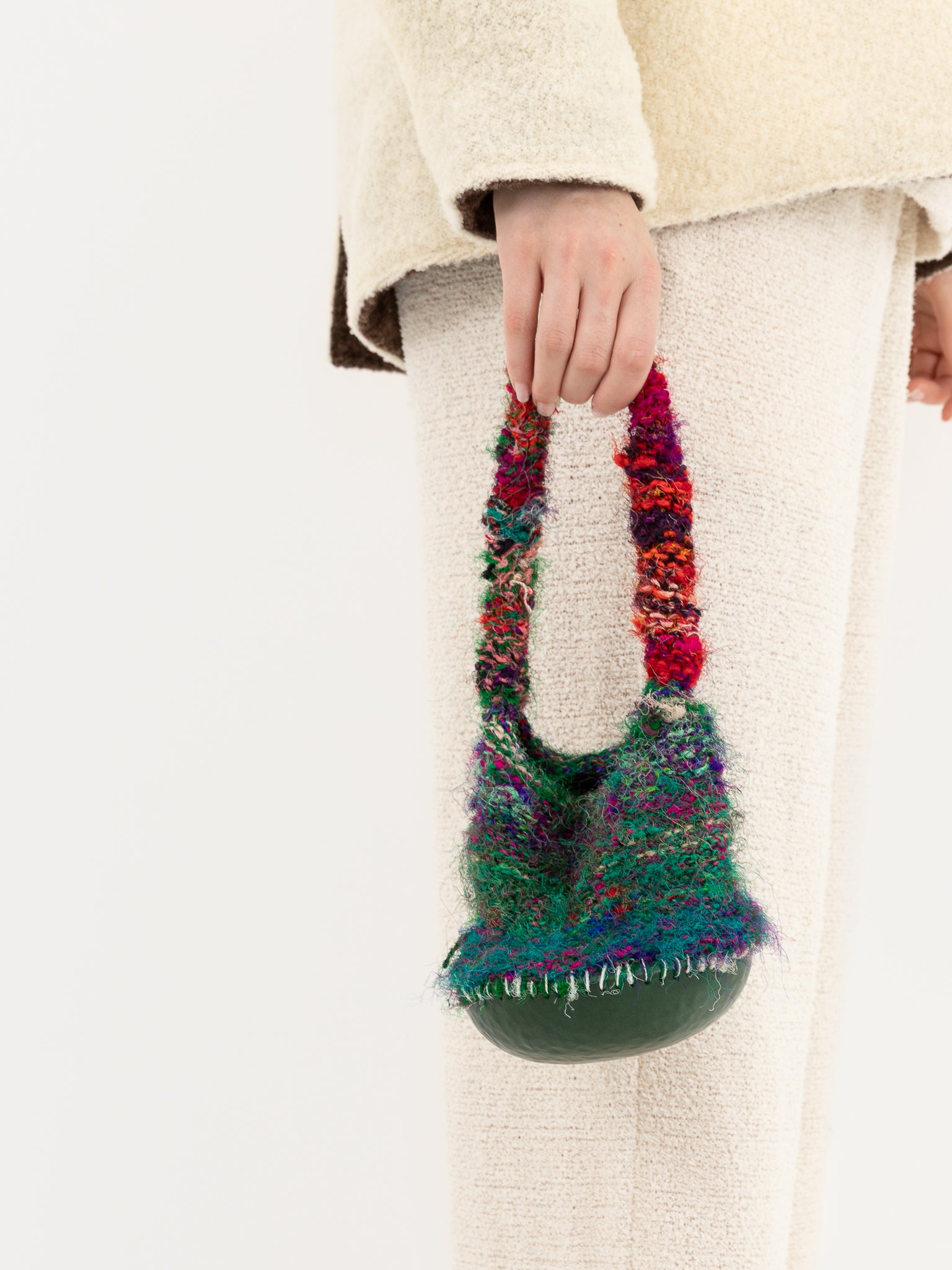 The Backward Vendor Silk Bowl Single Bag in Green - THE BACKWARD VENDOR at Worthwhile - shop BAG